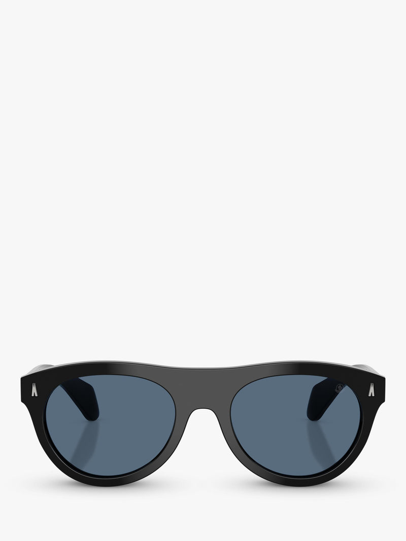 Moncler oval sunglasses black polyamide frame, imported from the UK