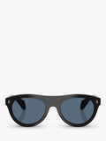 Moncler oval sunglasses black polyamide frame, imported from the UK