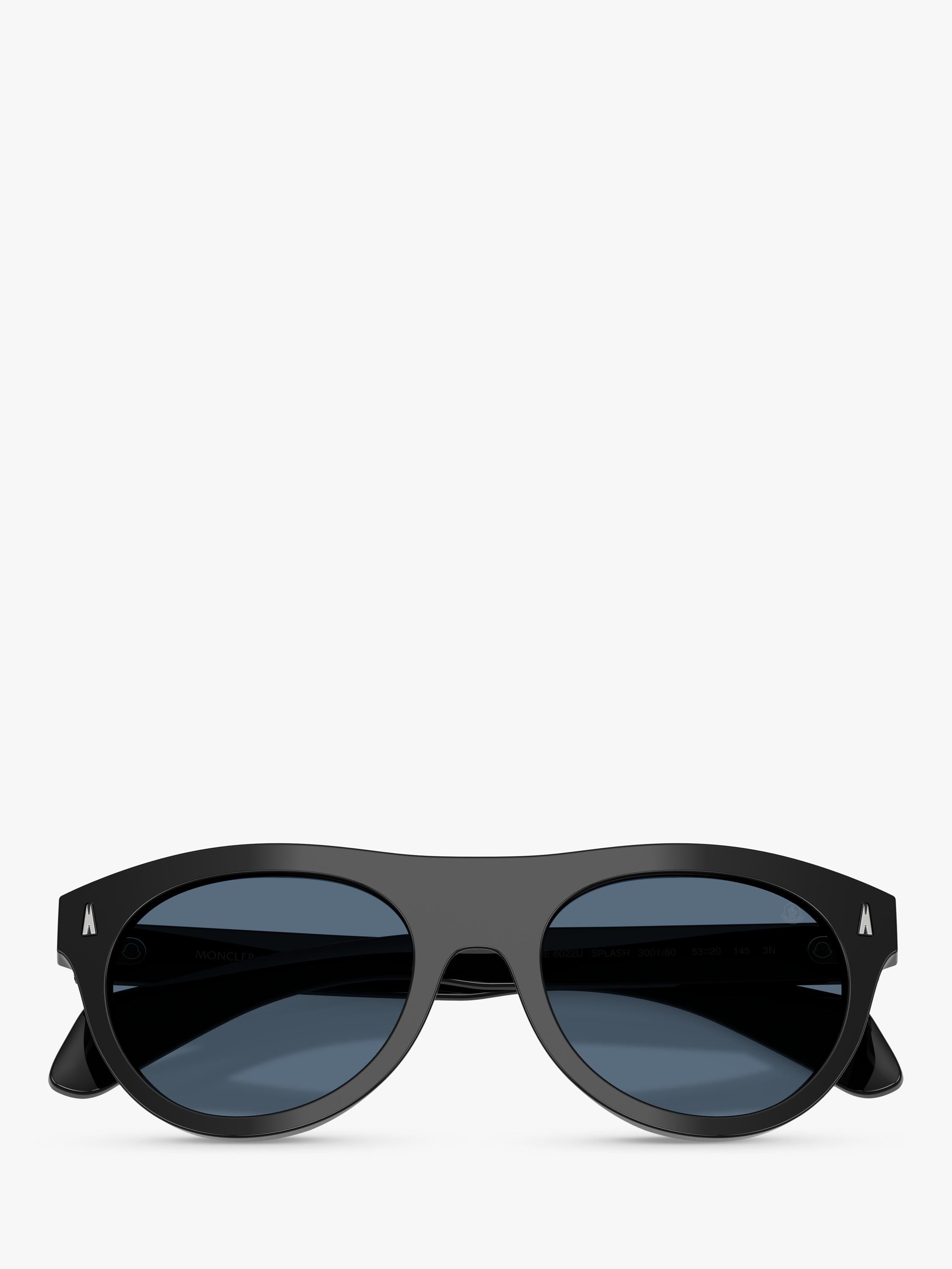 Moncler oval sunglasses black polyamide frame, imported from the UK