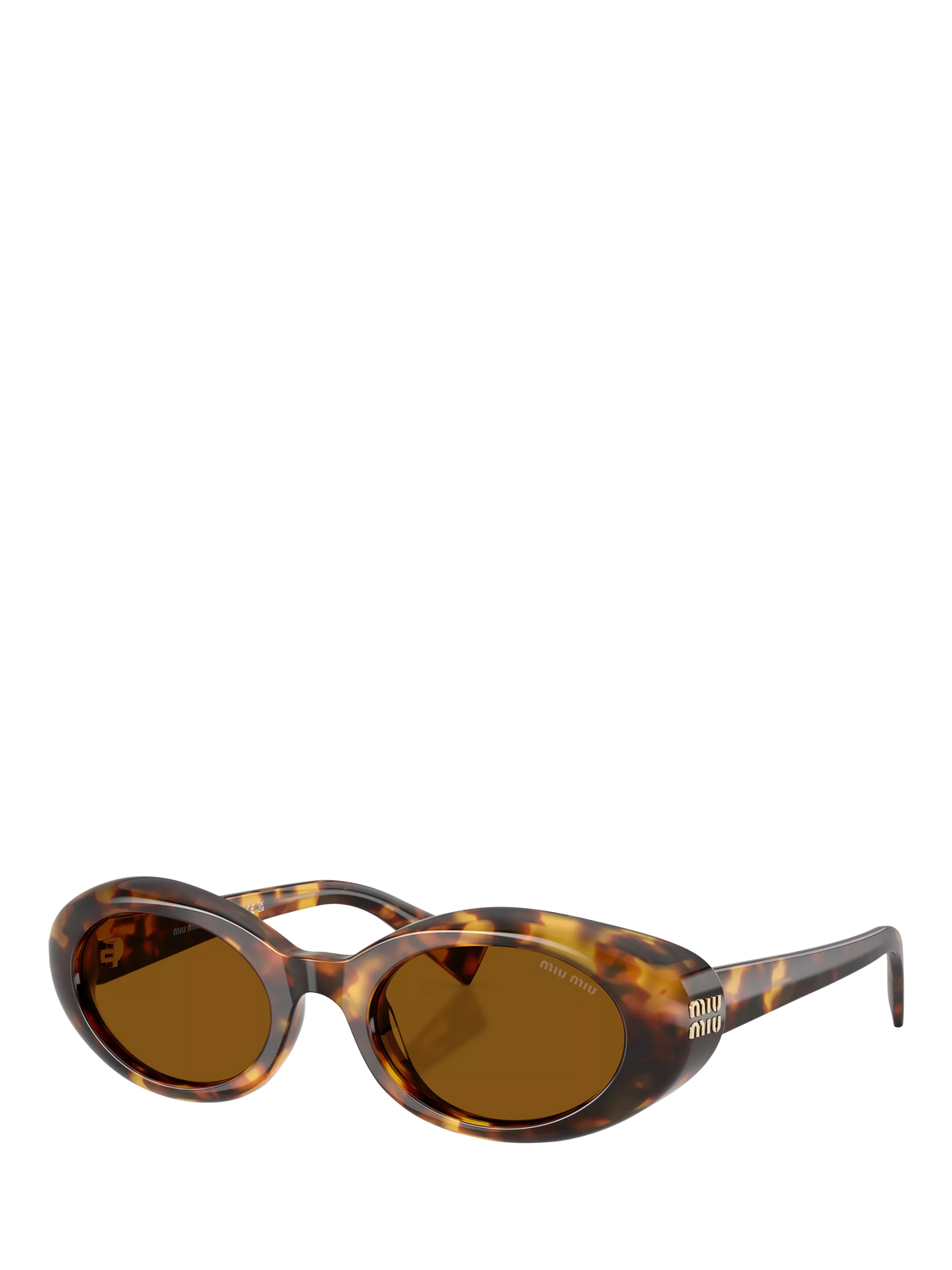 Miu Miu women's oval sunglasses honey Havana brown acetate - British product