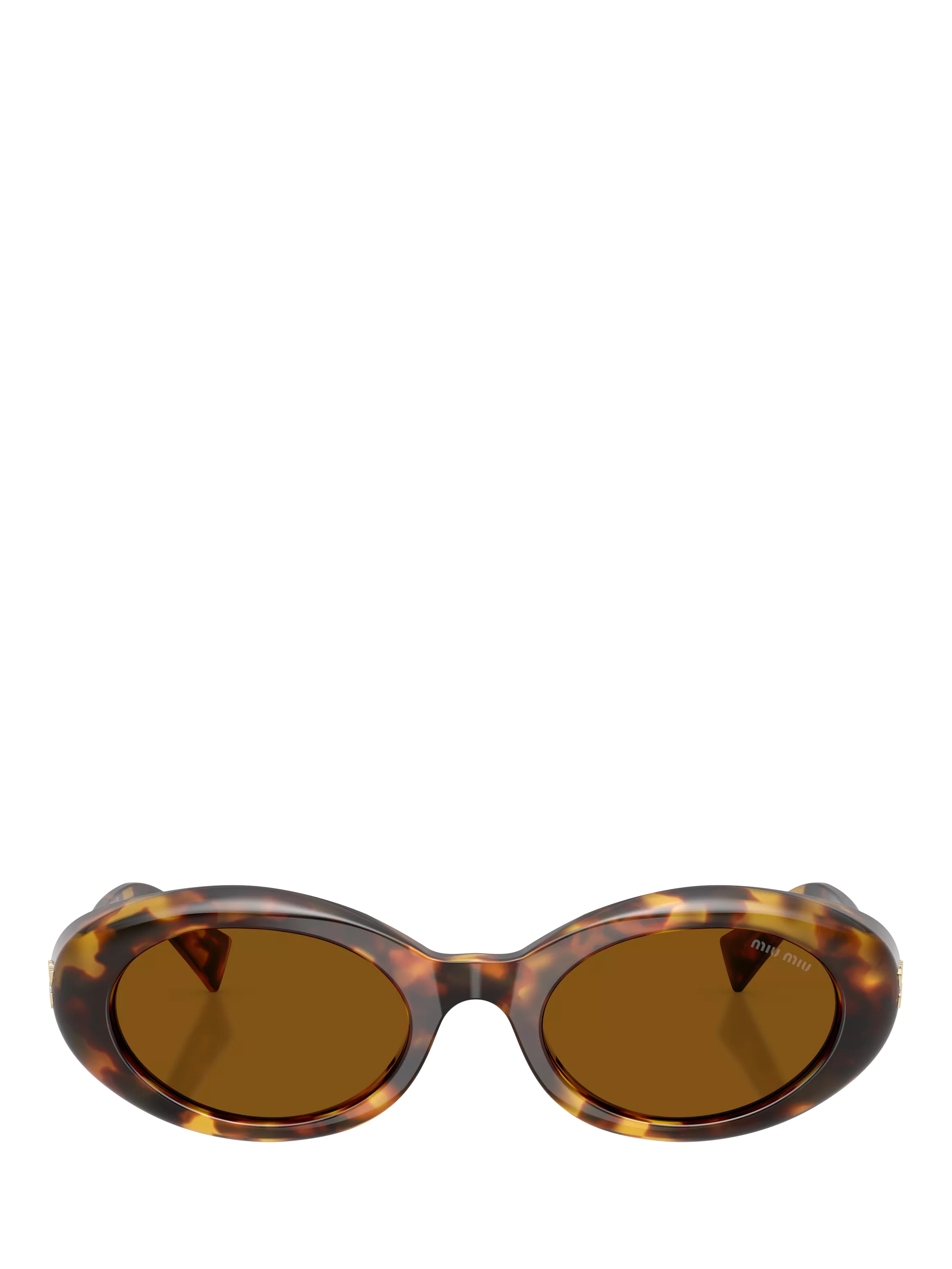 Miu Miu women's oval sunglasses honey Havana brown acetate - British product