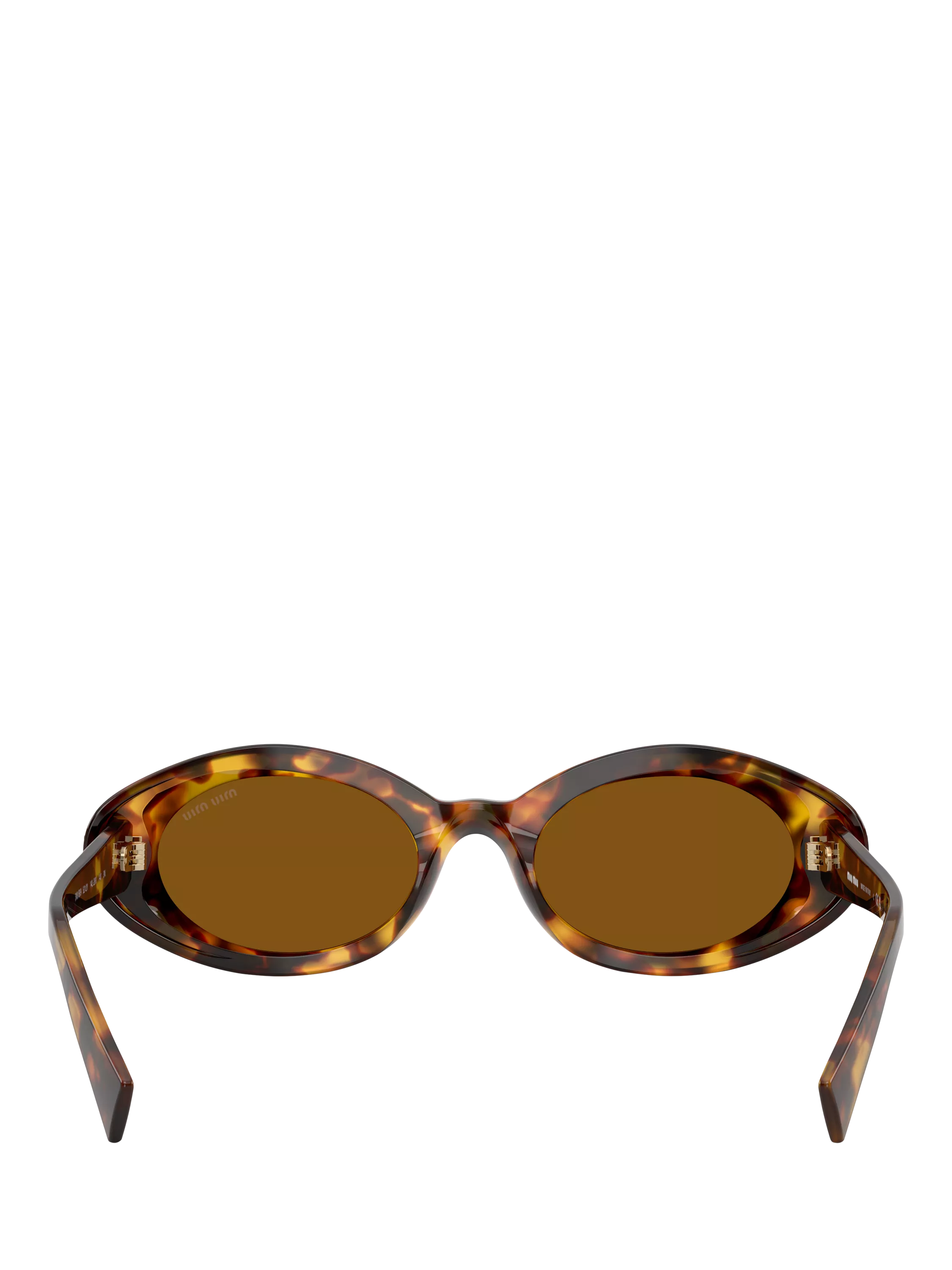 Miu Miu women's oval sunglasses honey Havana brown acetate - British product