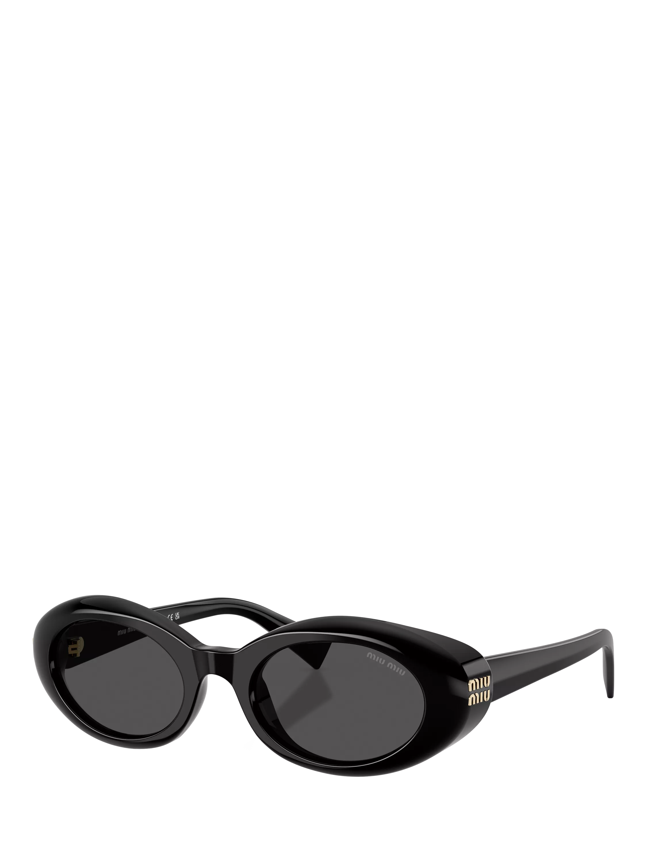 Miu Miu oval sunglasses black polyamide lenses UK version