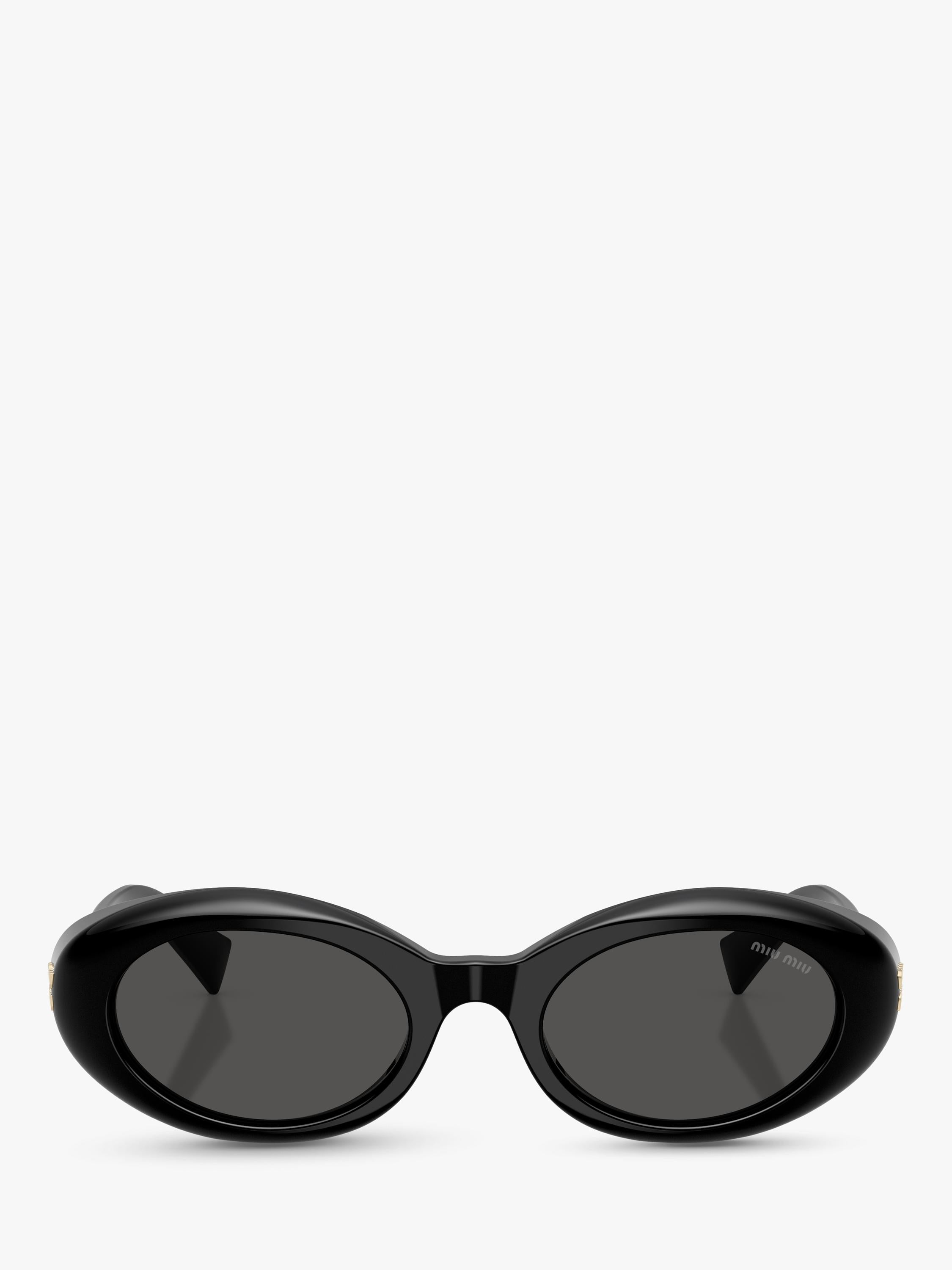 Miu Miu oval sunglasses black polyamide lenses UK version
