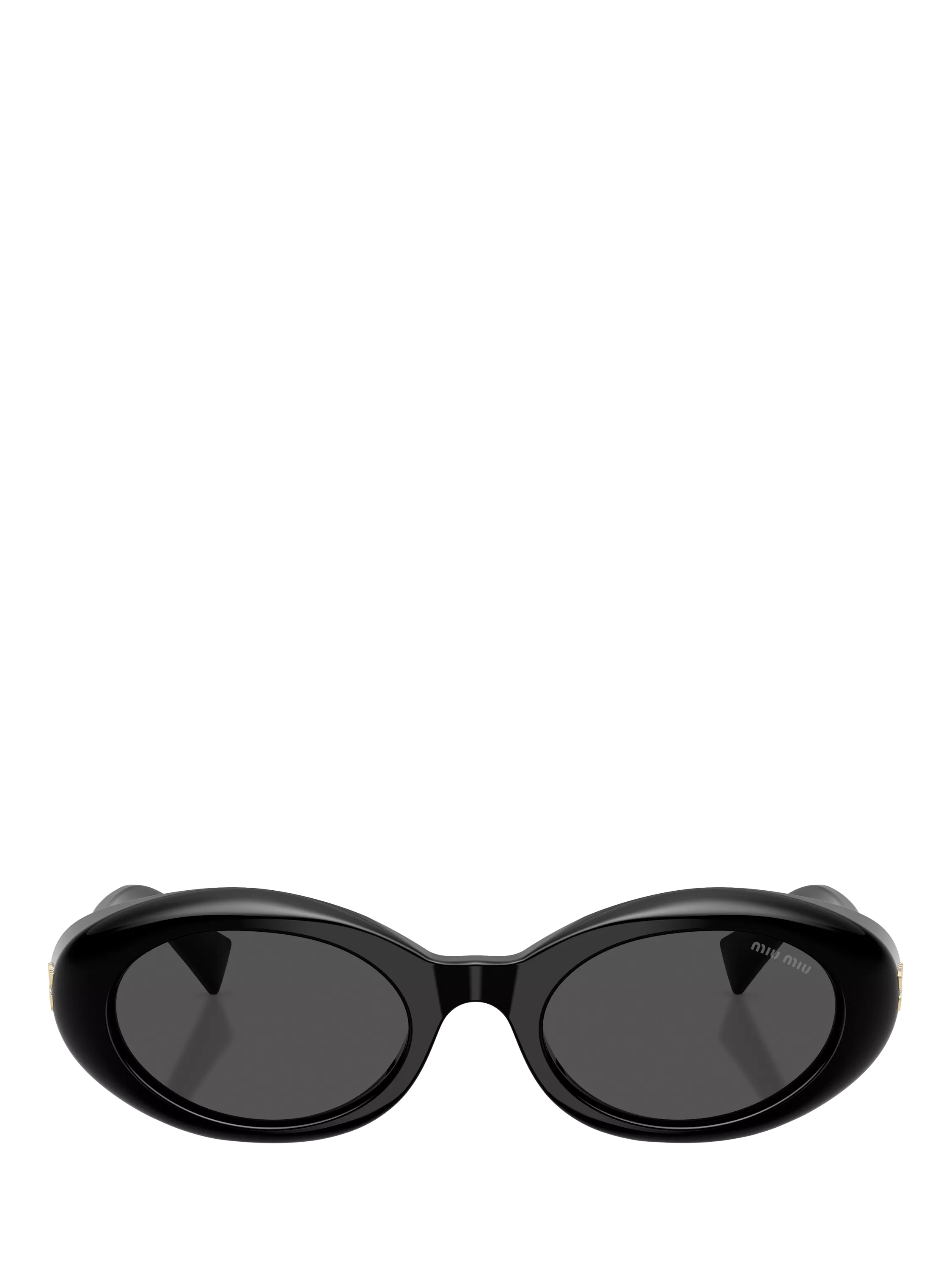 Miu Miu oval sunglasses black polyamide lenses UK version