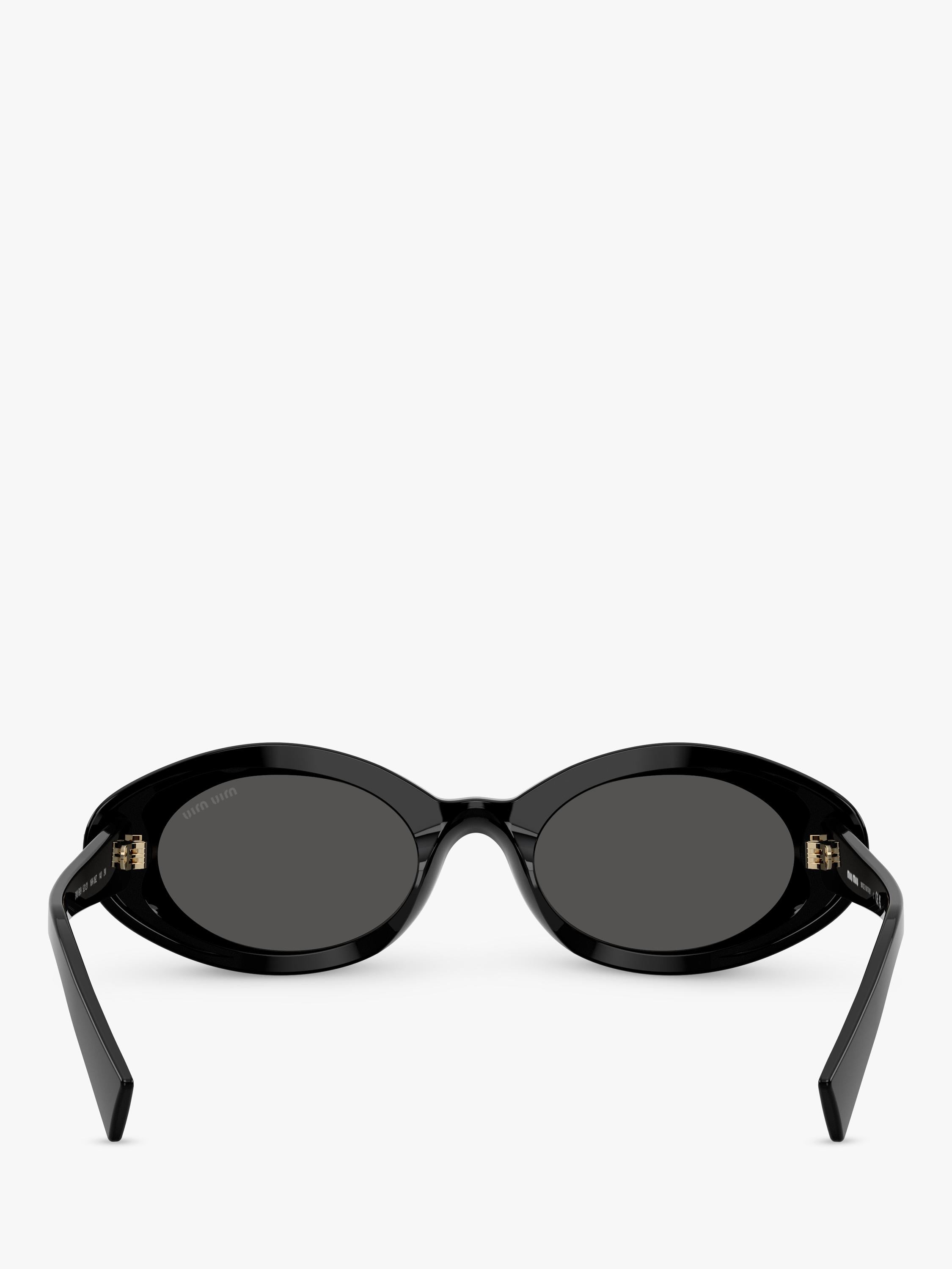 Miu Miu oval sunglasses black polyamide lenses UK version