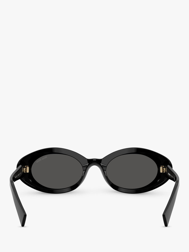 Miu Miu oval sunglasses black polyamide lenses UK version