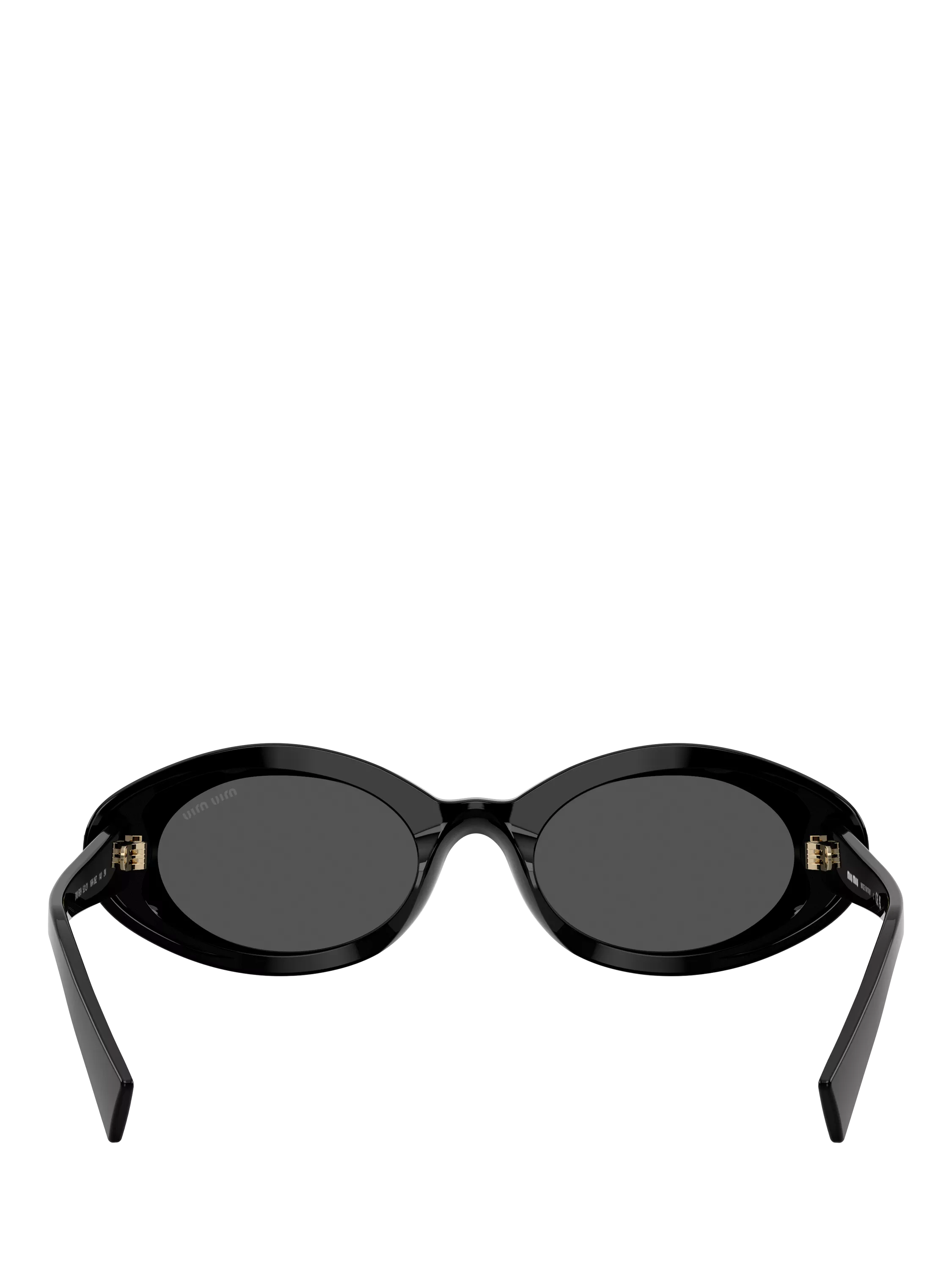 Miu Miu oval sunglasses black polyamide lenses UK version