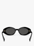 Miu Miu oval sunglasses black polyamide lenses UK version