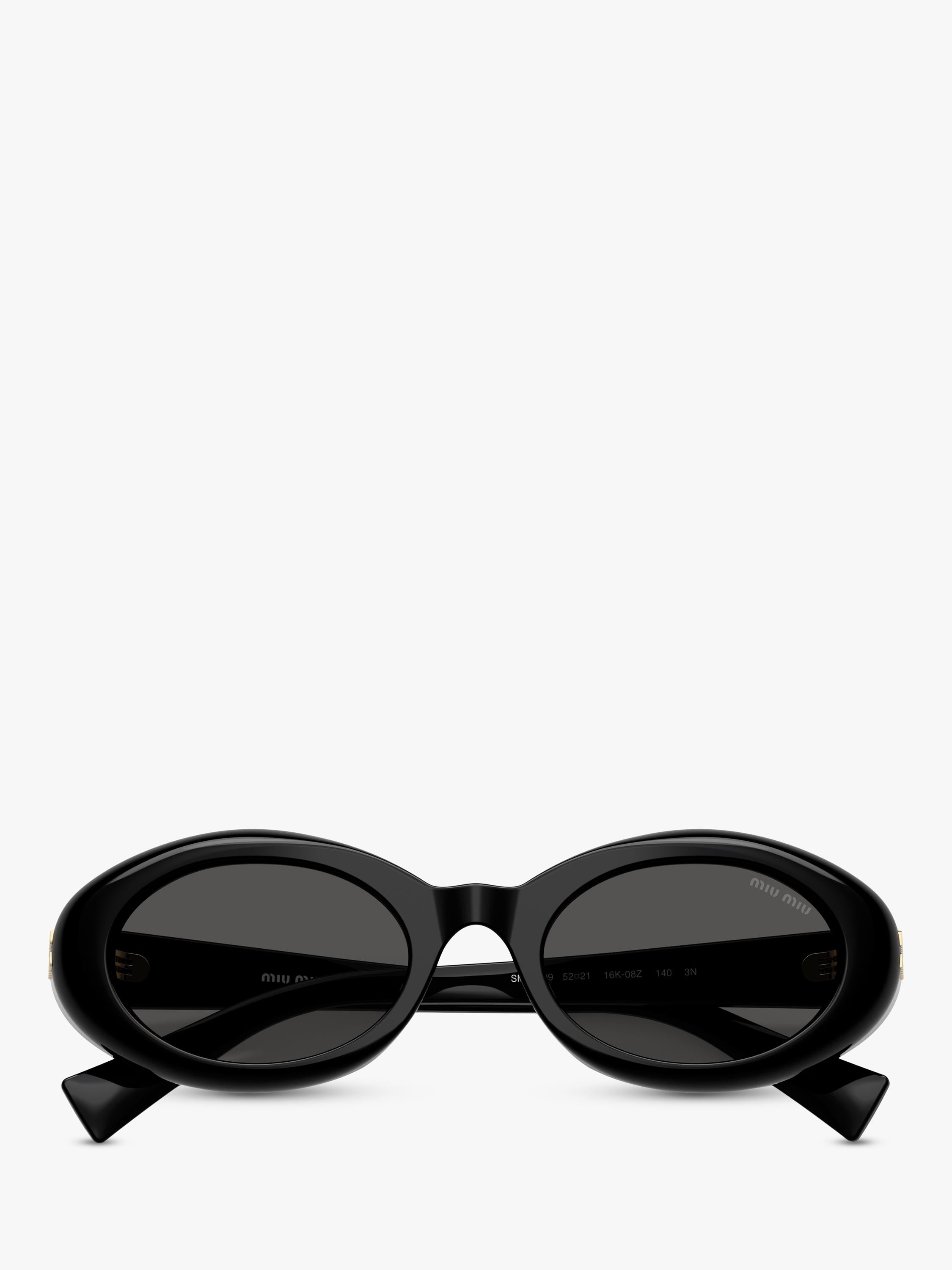 Miu Miu oval sunglasses black polyamide lenses UK version
