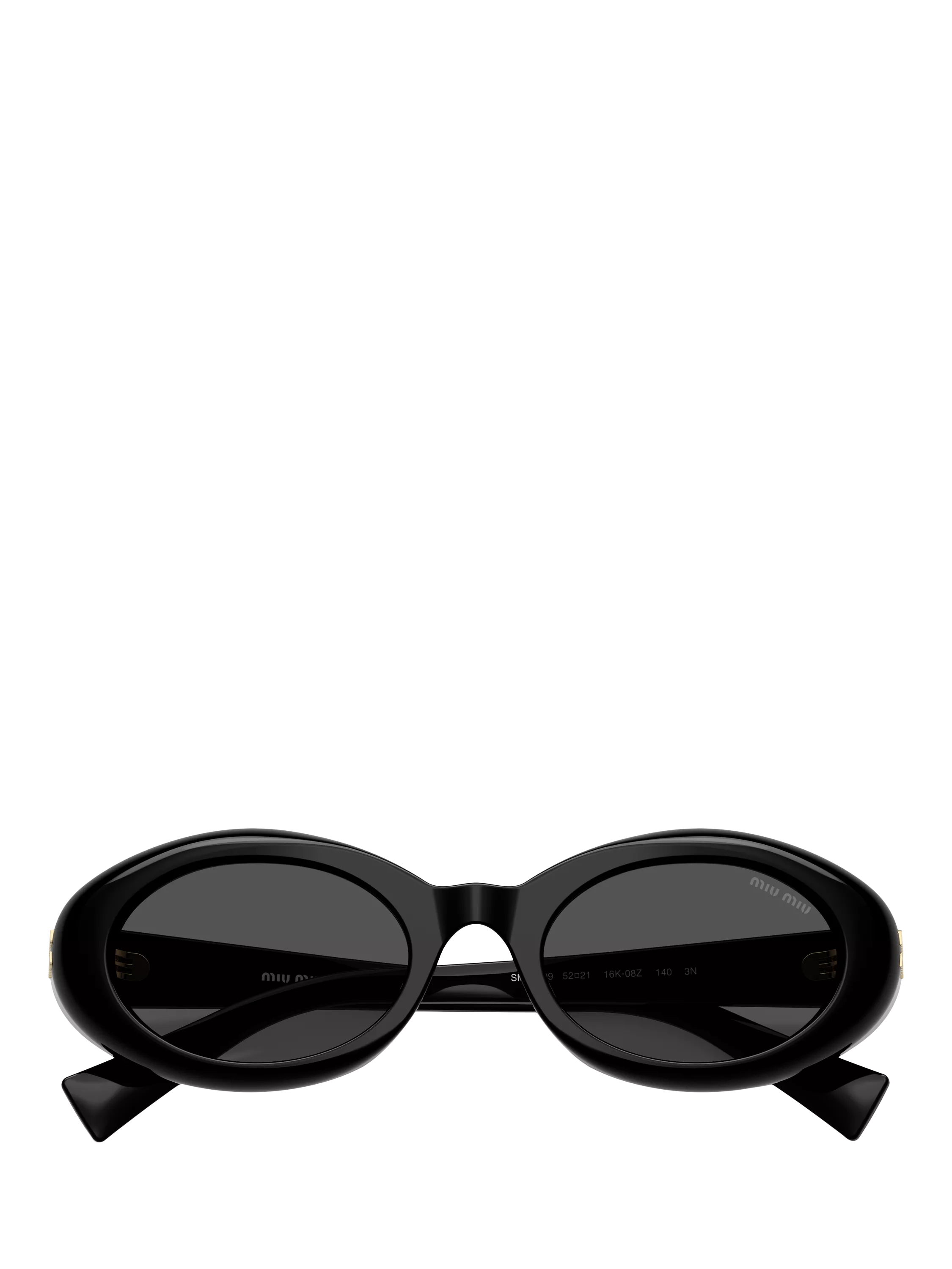 Miu Miu oval sunglasses black polyamide lenses UK version