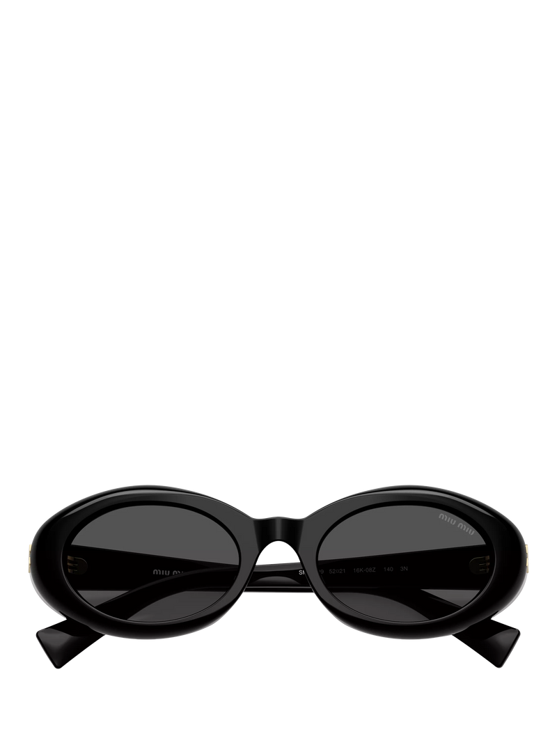 Miu Miu oval sunglasses black polyamide lenses UK version