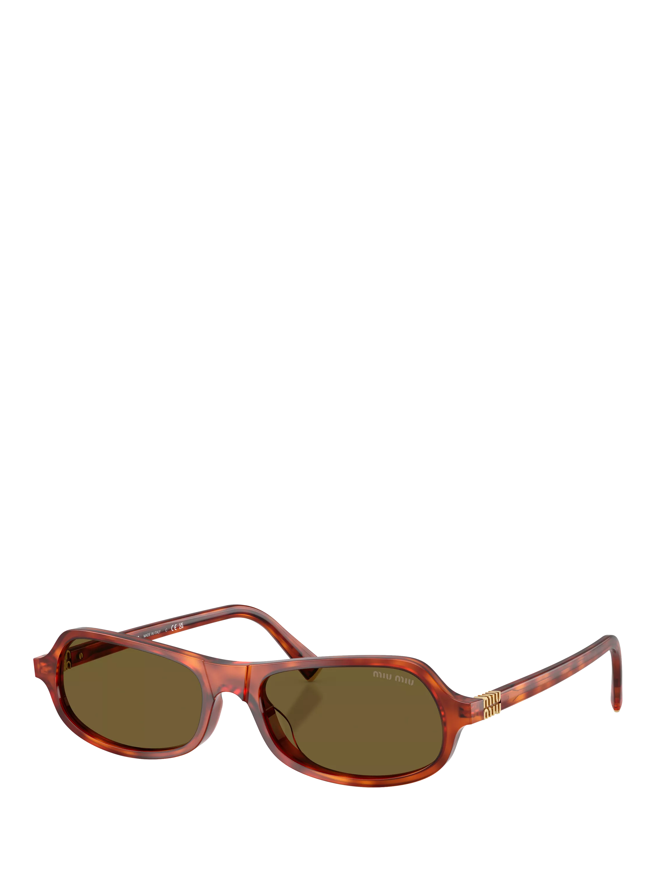 Miu Miu irregular sunglasses Havana Cognac brown - imported from the UK