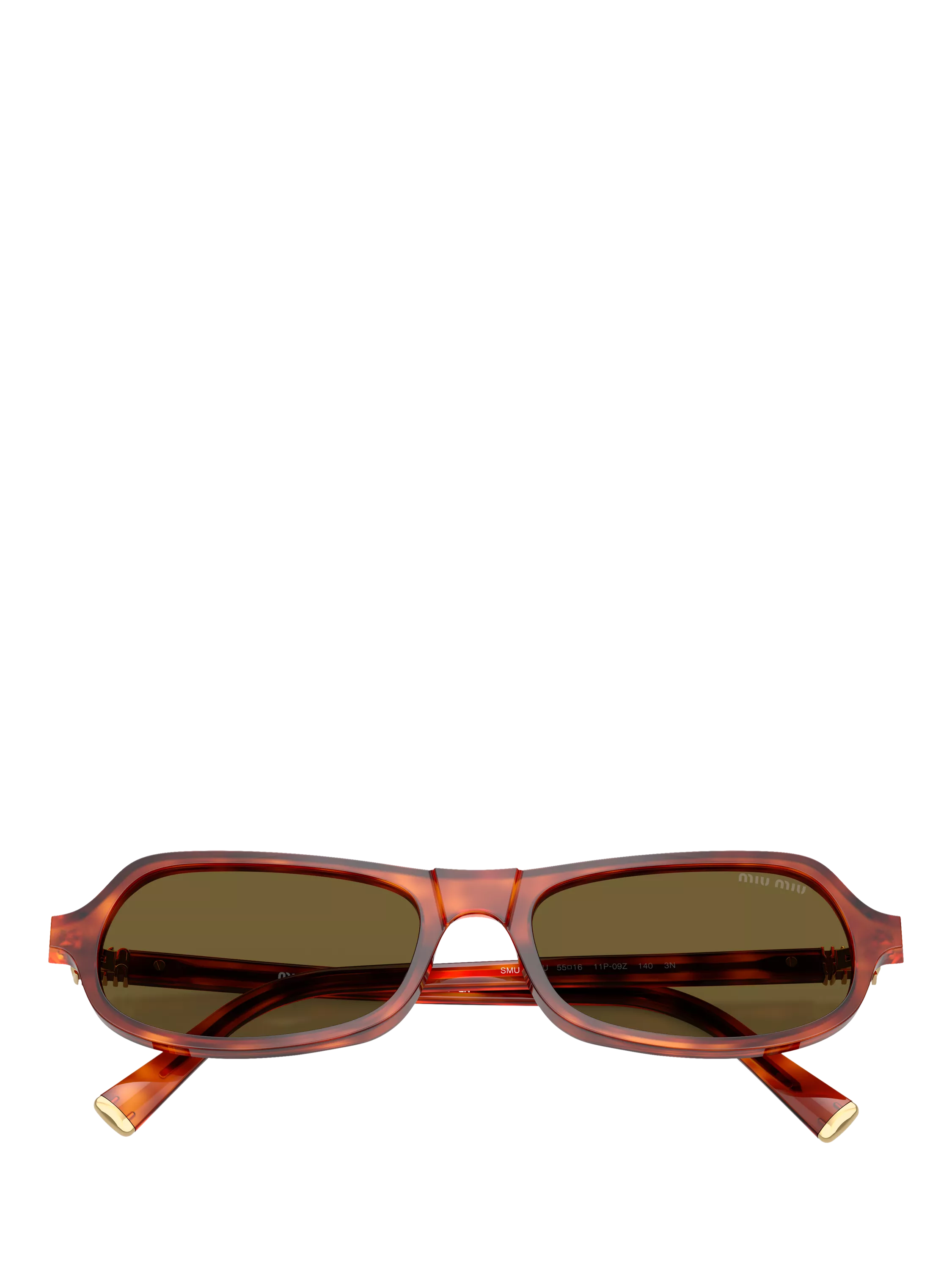 Miu Miu irregular sunglasses Havana Cognac brown - imported from the UK