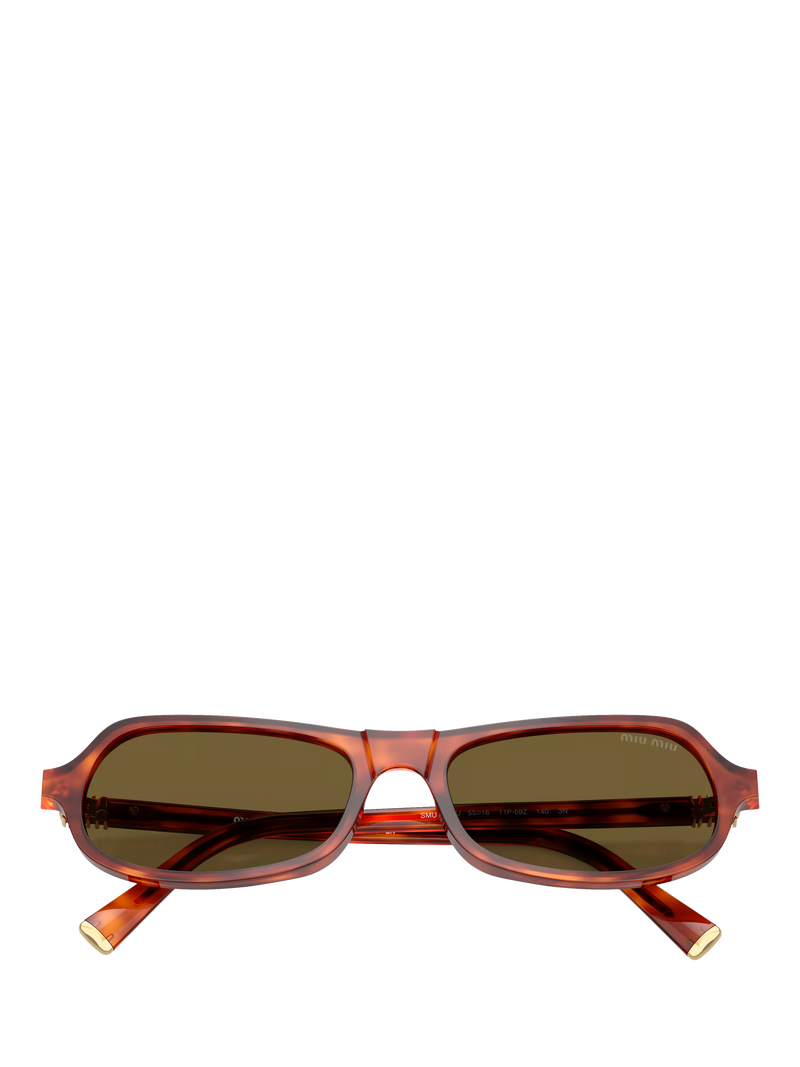 Miu Miu irregular sunglasses Havana Cognac brown - imported from the UK