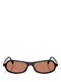 Miu Miu men's irregular sunglasses black/brown polyamide, UK version