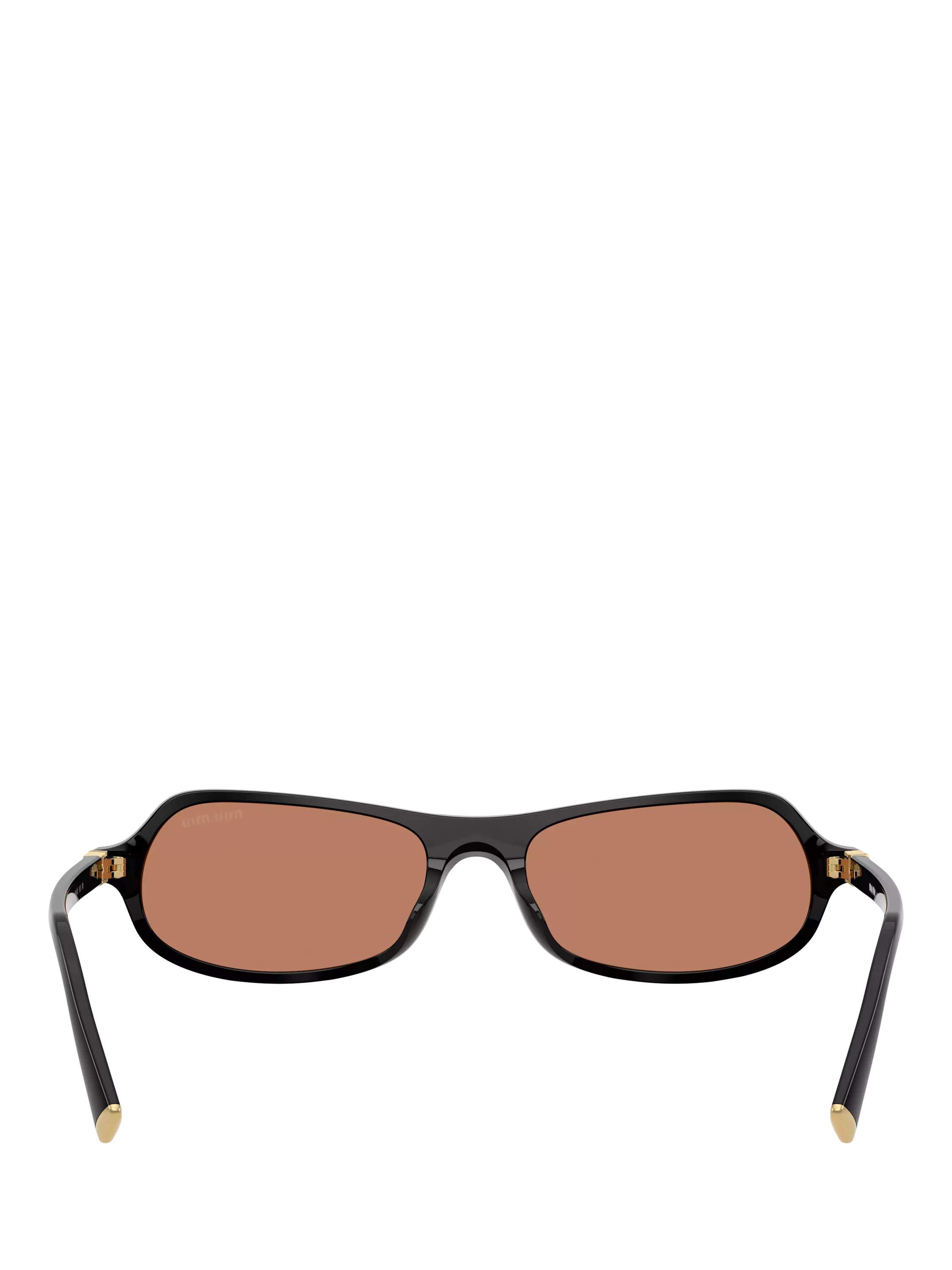 Miu Miu men's irregular sunglasses black/brown polyamide, UK version