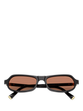 Miu Miu men's irregular sunglasses black/brown polyamide, UK version