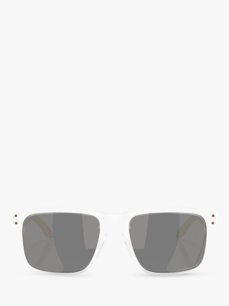 Oakley OO9102 polarised square sunglasses matte clear grey, imported from the UK