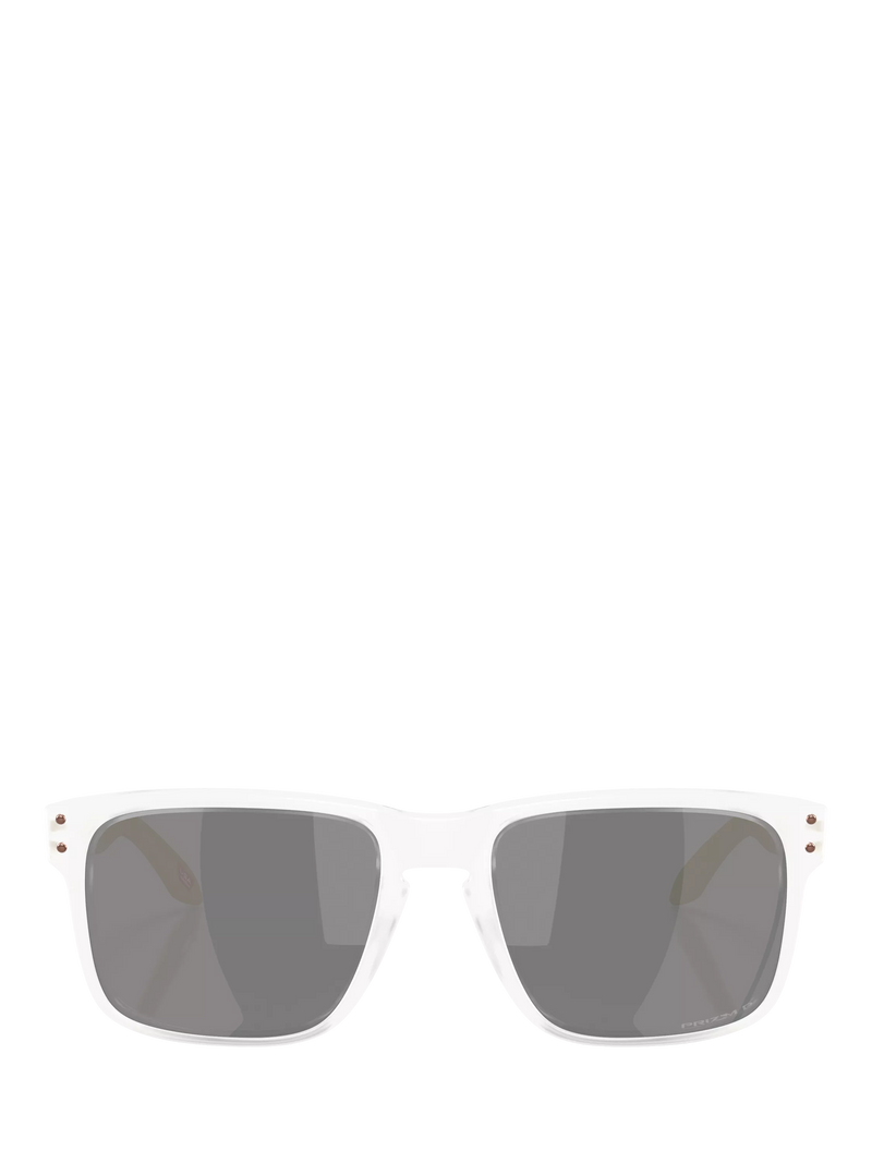 Oakley OO9102 polarised square sunglasses matte clear grey, imported from the UK