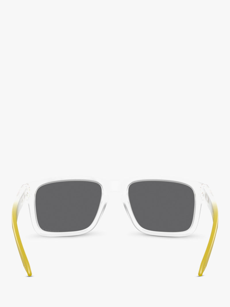 Oakley OO9102 polarised square sunglasses matte clear grey, imported from the UK