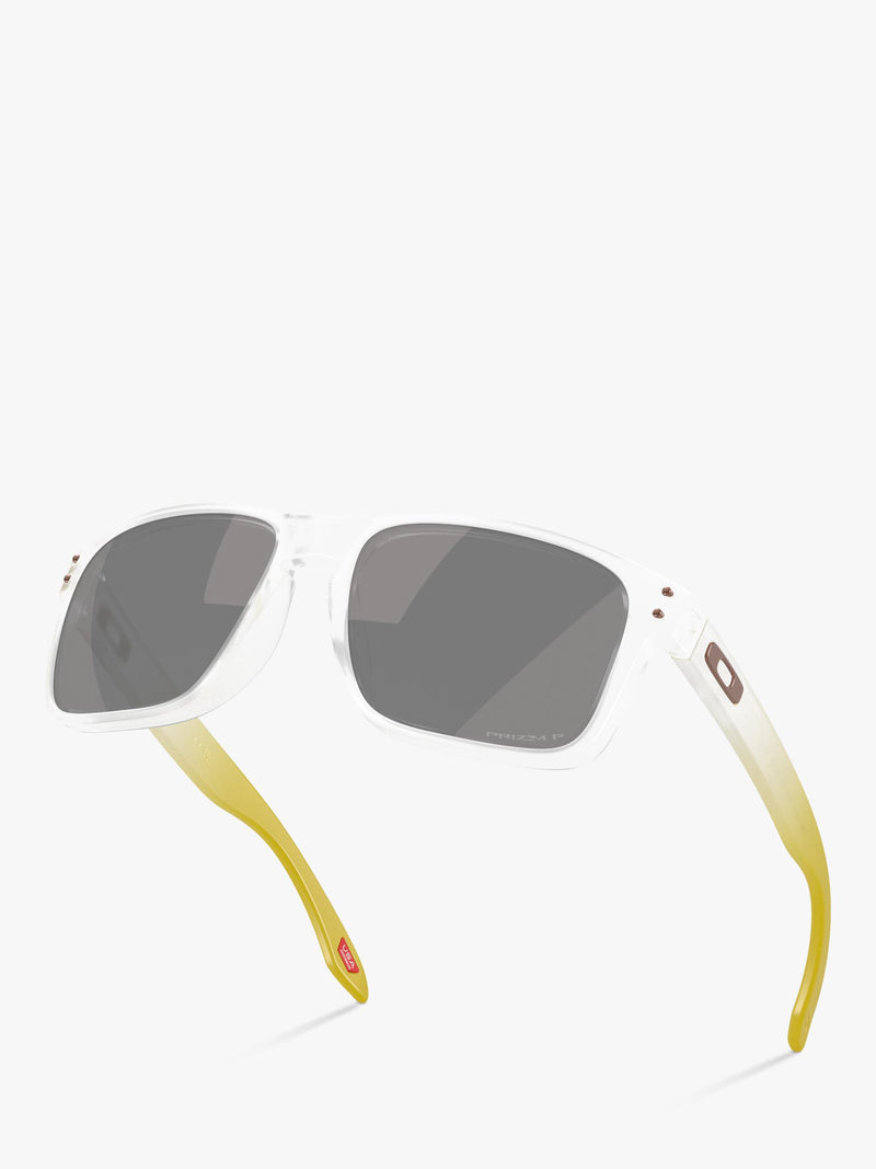 Oakley OO9102 polarised square sunglasses matte clear grey, imported from the UK