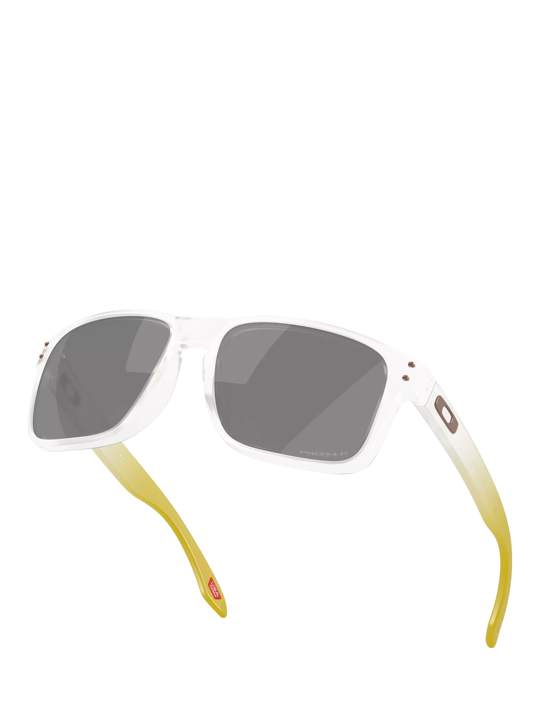 Oakley OO9102 polarised square sunglasses matte clear grey, imported from the UK