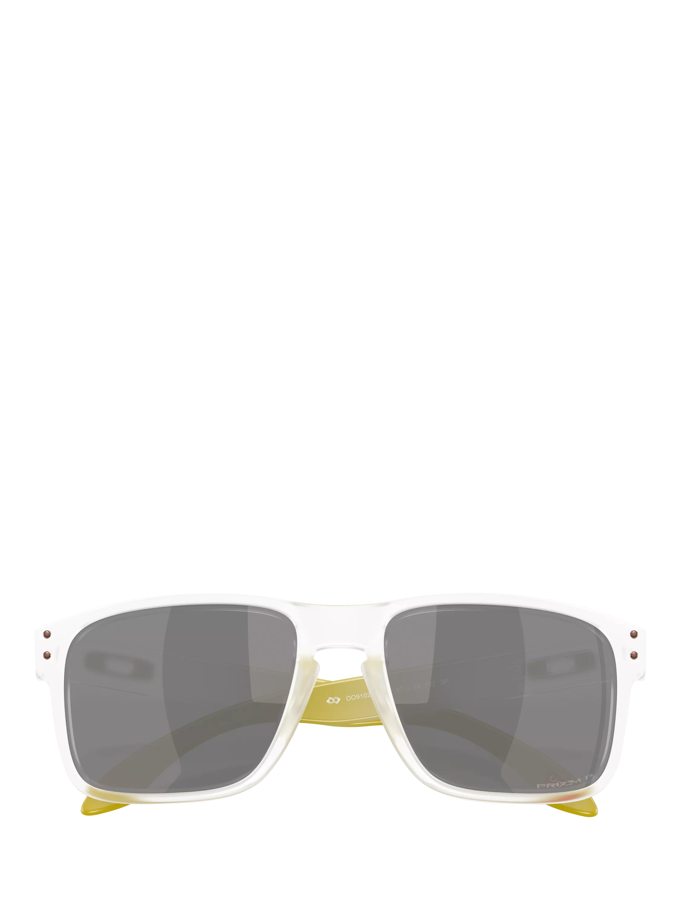 Oakley OO9102 polarised square sunglasses matte clear grey, imported from the UK