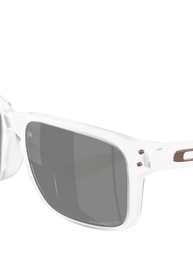 Oakley OO9102 polarised square sunglasses matte clear grey, imported from the UK