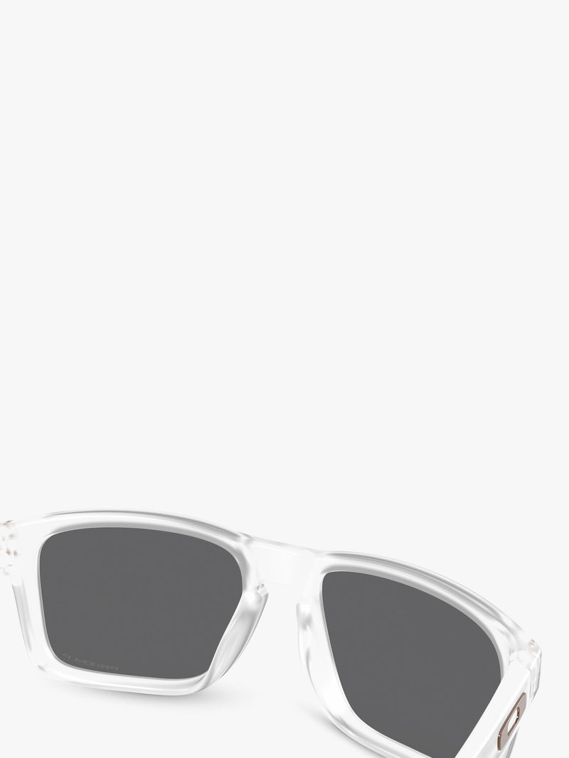 Oakley OO9102 polarised square sunglasses matte clear grey, imported from the UK