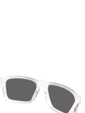 Oakley OO9102 polarised square sunglasses matte clear grey, imported from the UK