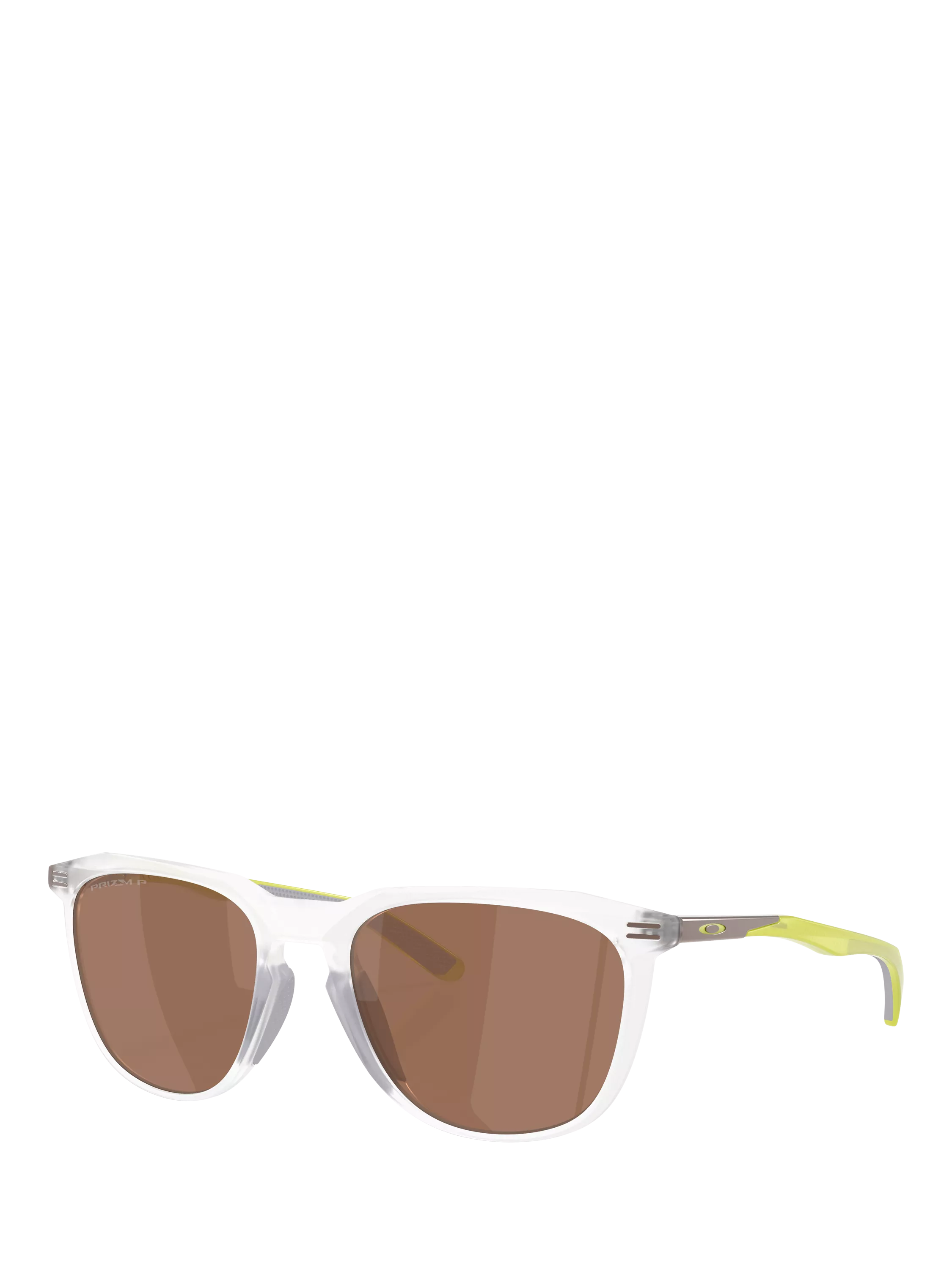Oakley OO9286 Unisex Polarised D-Frame Sunglasses, Matte Clear/Brown