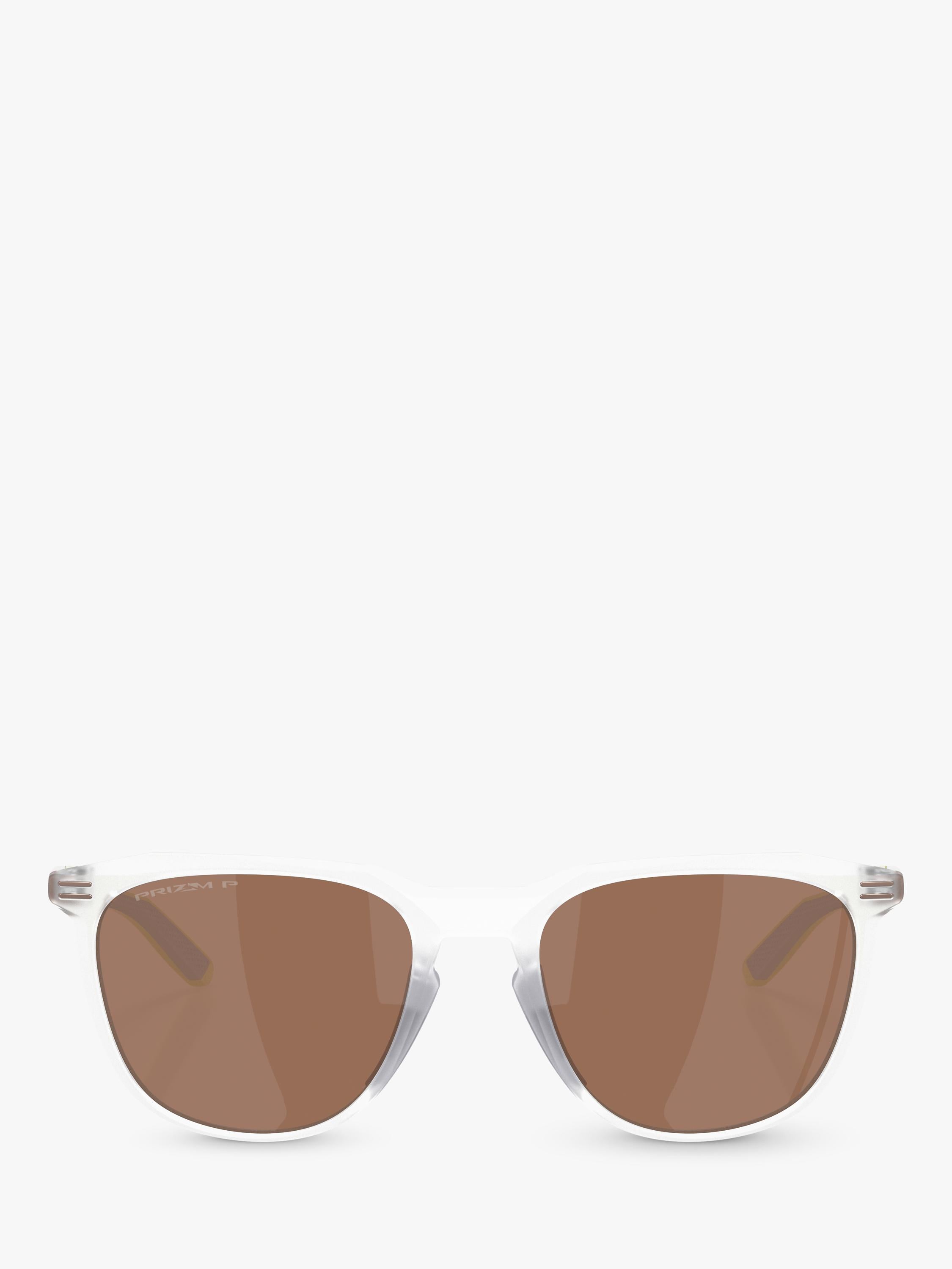 Oakley OO9286 polarised D-frame sunglasses matte clear/brown - British product