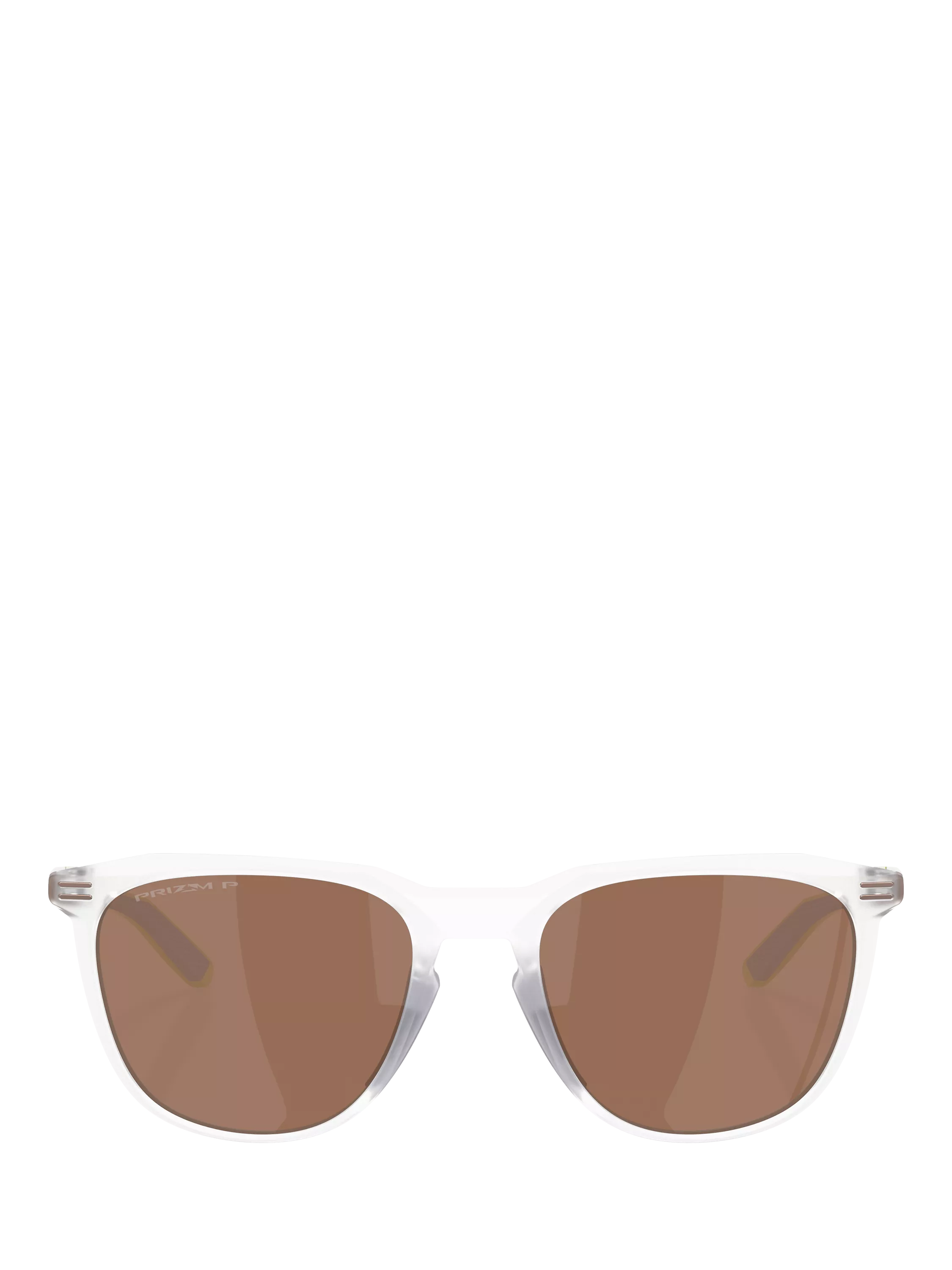 Oakley OO9286 polarised D-frame sunglasses matte clear/brown - British product