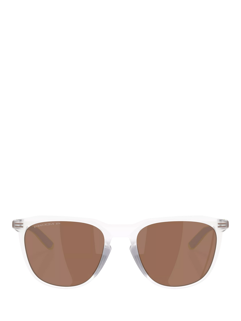 Oakley OO9286 polarised D-frame sunglasses matte clear/brown - British product
