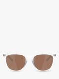 Oakley OO9286 polarised D-frame sunglasses matte clear/brown - British product