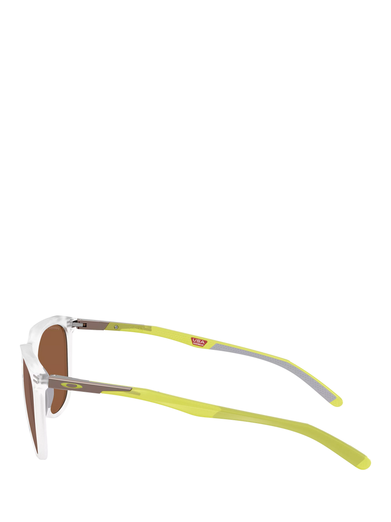 Oakley OO9286 polarised D-frame sunglasses matte clear/brown - British product
