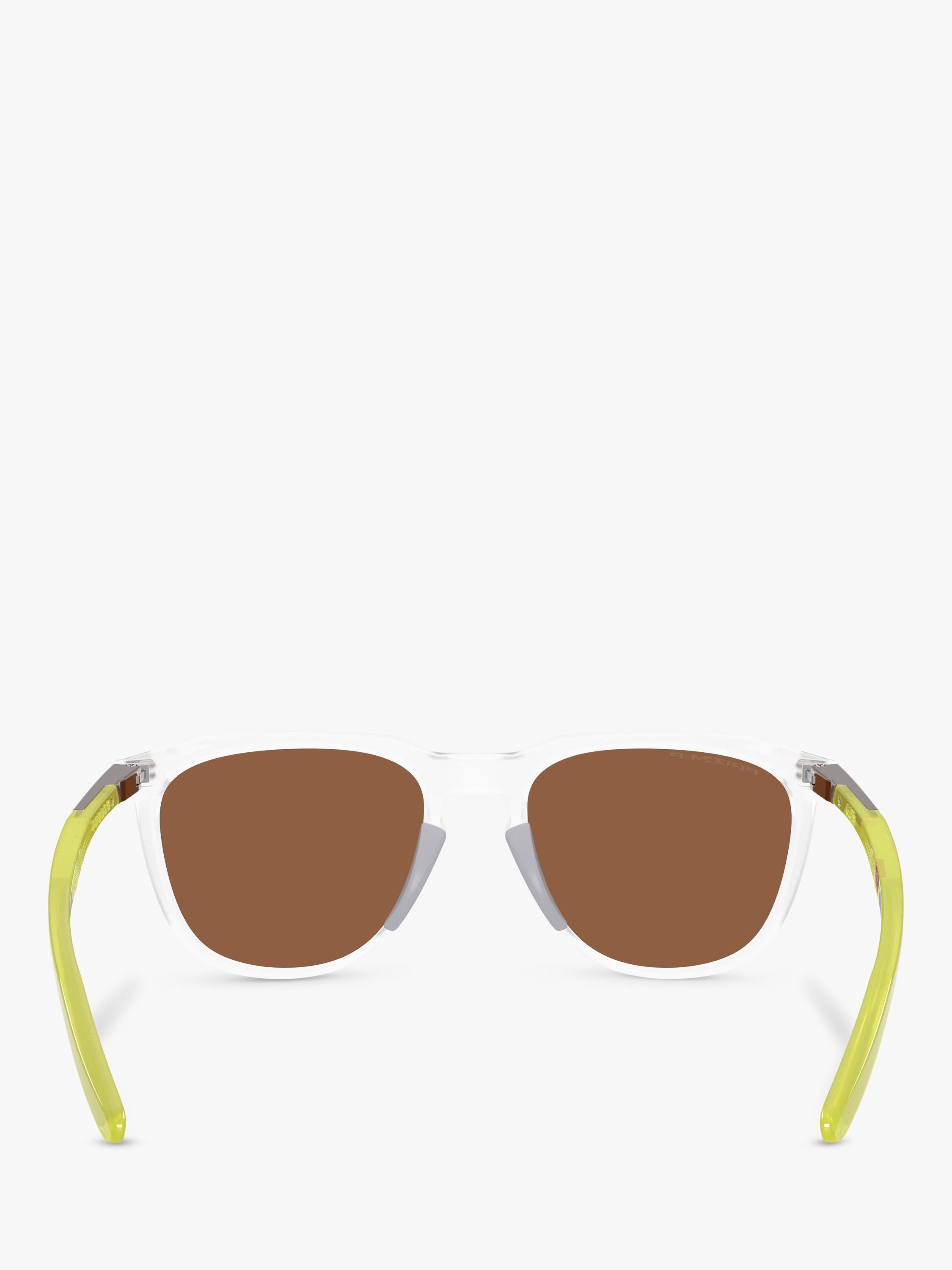 Oakley OO9286 polarised D-frame sunglasses matte clear/brown - British product