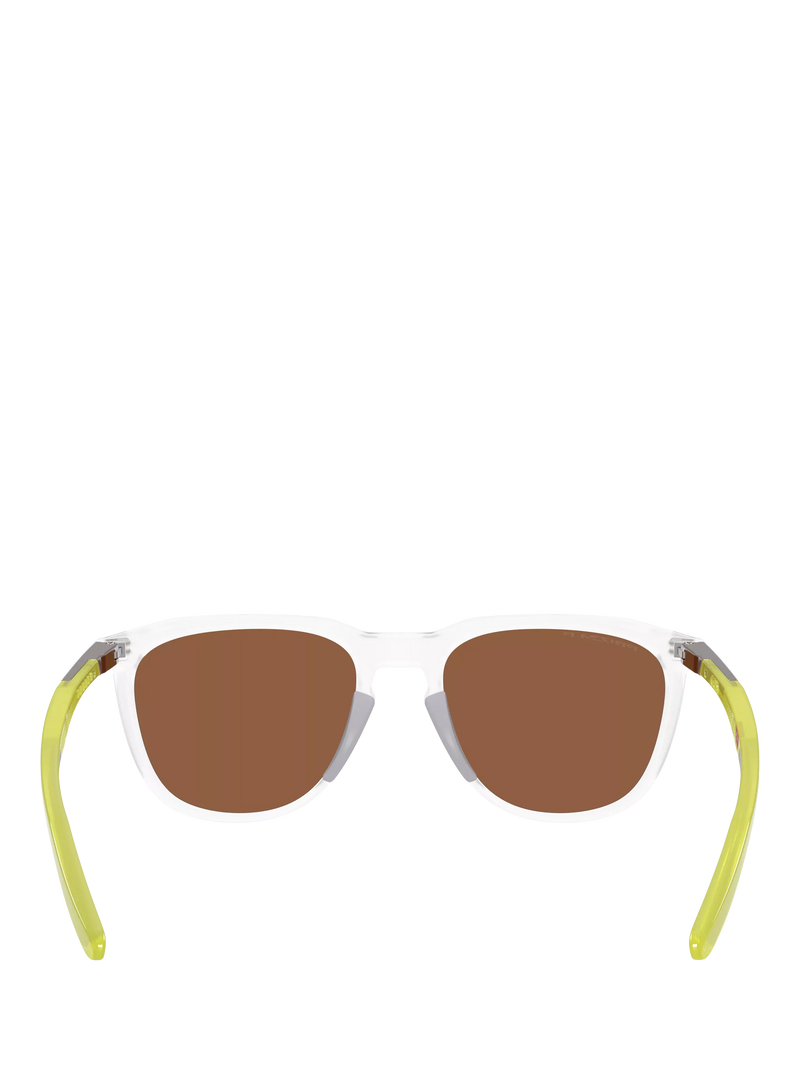 Oakley OO9286 polarised D-frame sunglasses matte clear/brown - British product