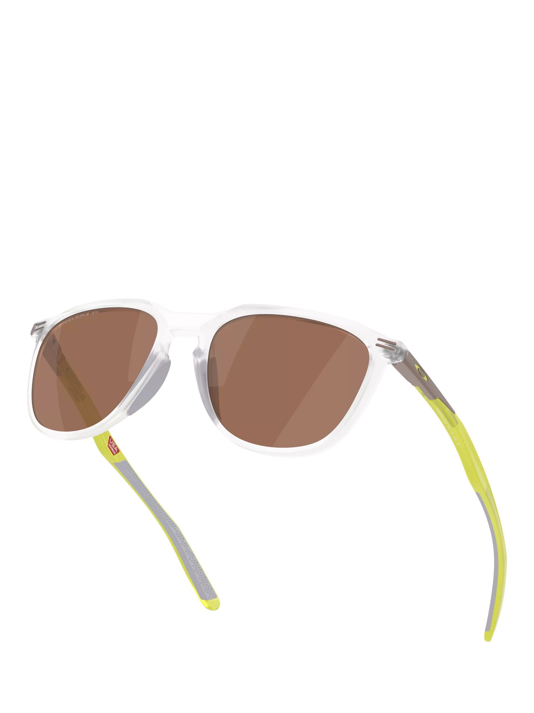 Oakley OO9286 polarised D-frame sunglasses matte clear/brown - British product