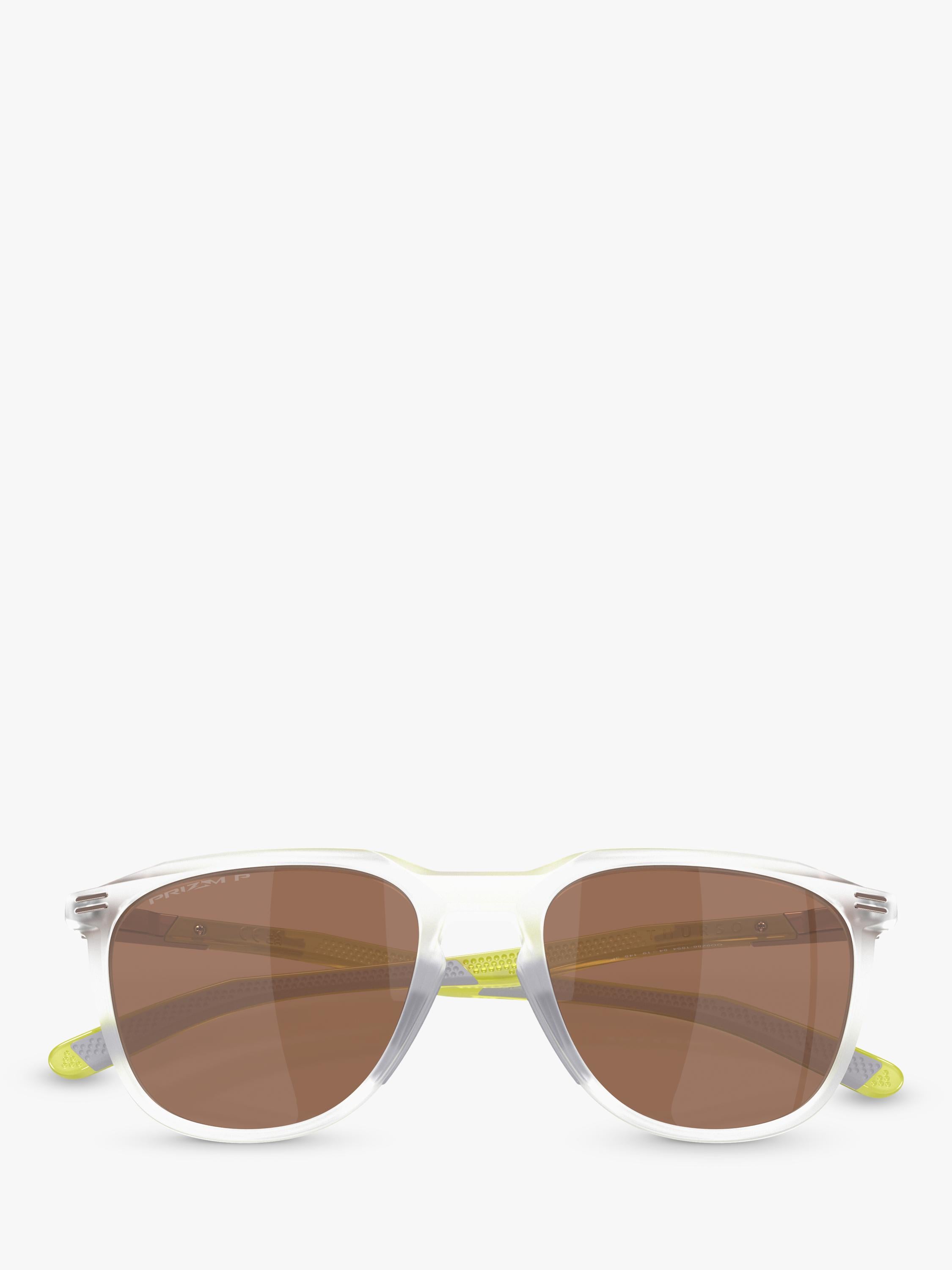 Oakley OO9286 polarised D-frame sunglasses matte clear/brown - British product
