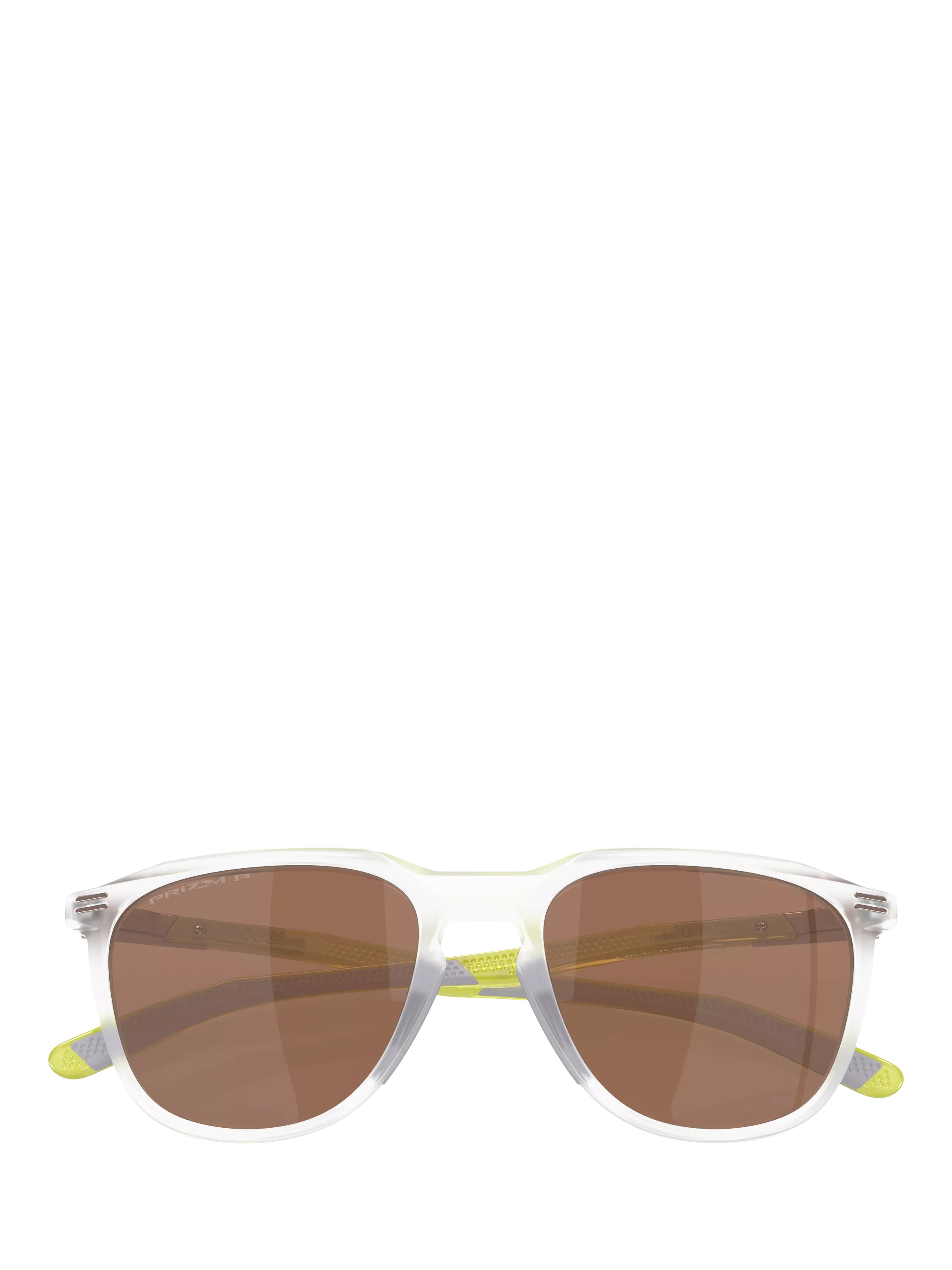 Oakley OO9286 polarised D-frame sunglasses matte clear/brown - British product