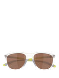 Oakley OO9286 polarised D-frame sunglasses matte clear/brown - British product