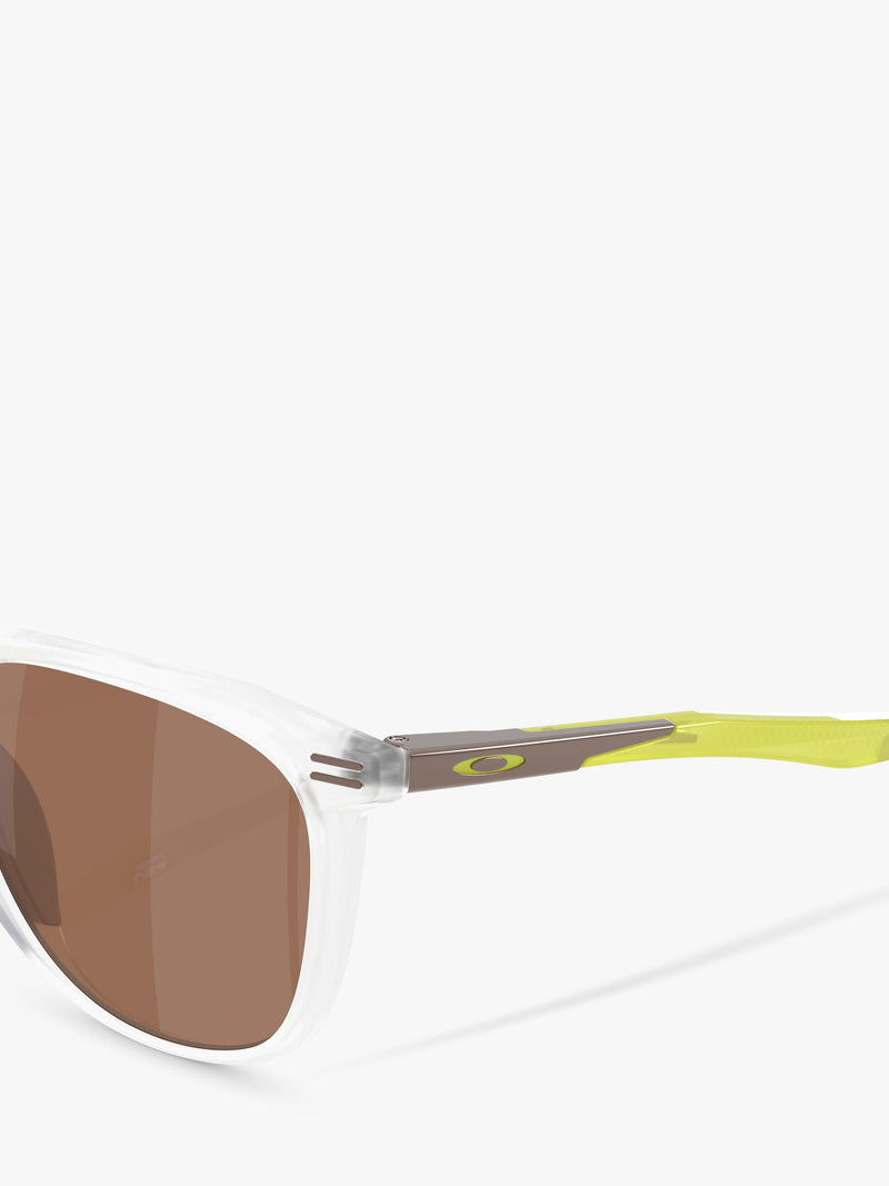 Oakley OO9286 polarised D-frame sunglasses matte clear/brown - British product