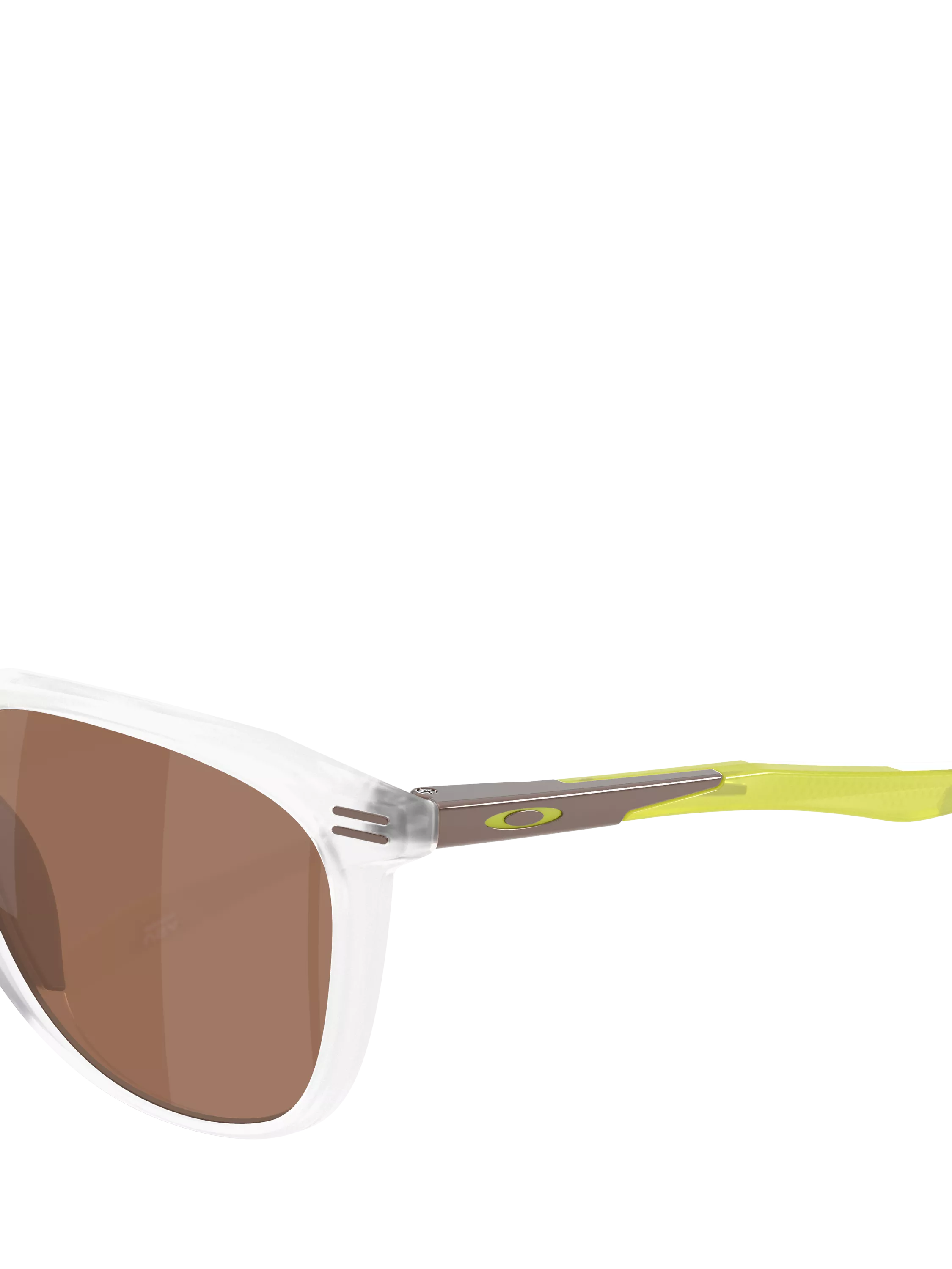 Oakley OO9286 polarised D-frame sunglasses matte clear/brown - British product