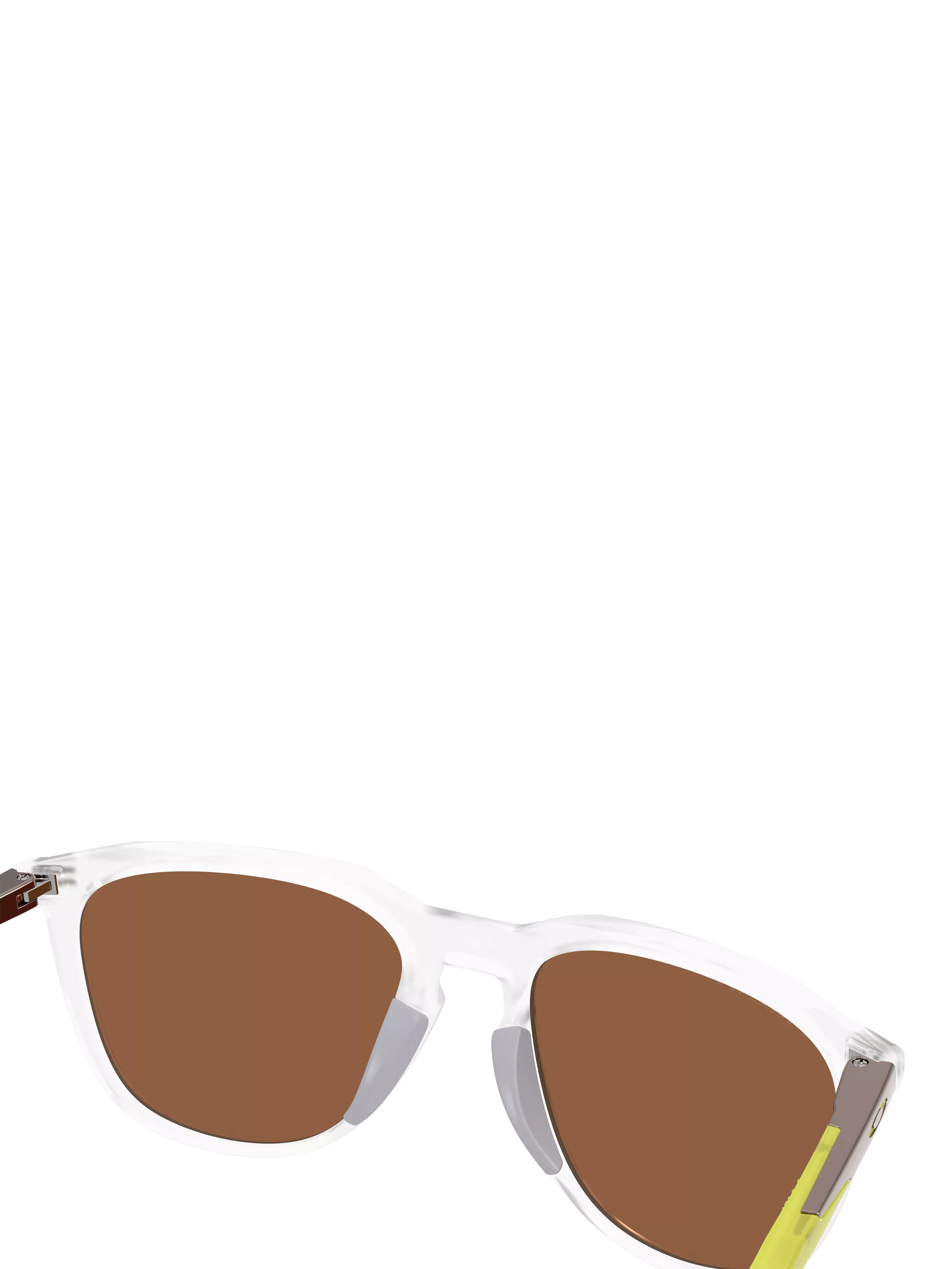 Oakley OO9286 polarised D-frame sunglasses matte clear/brown - British product