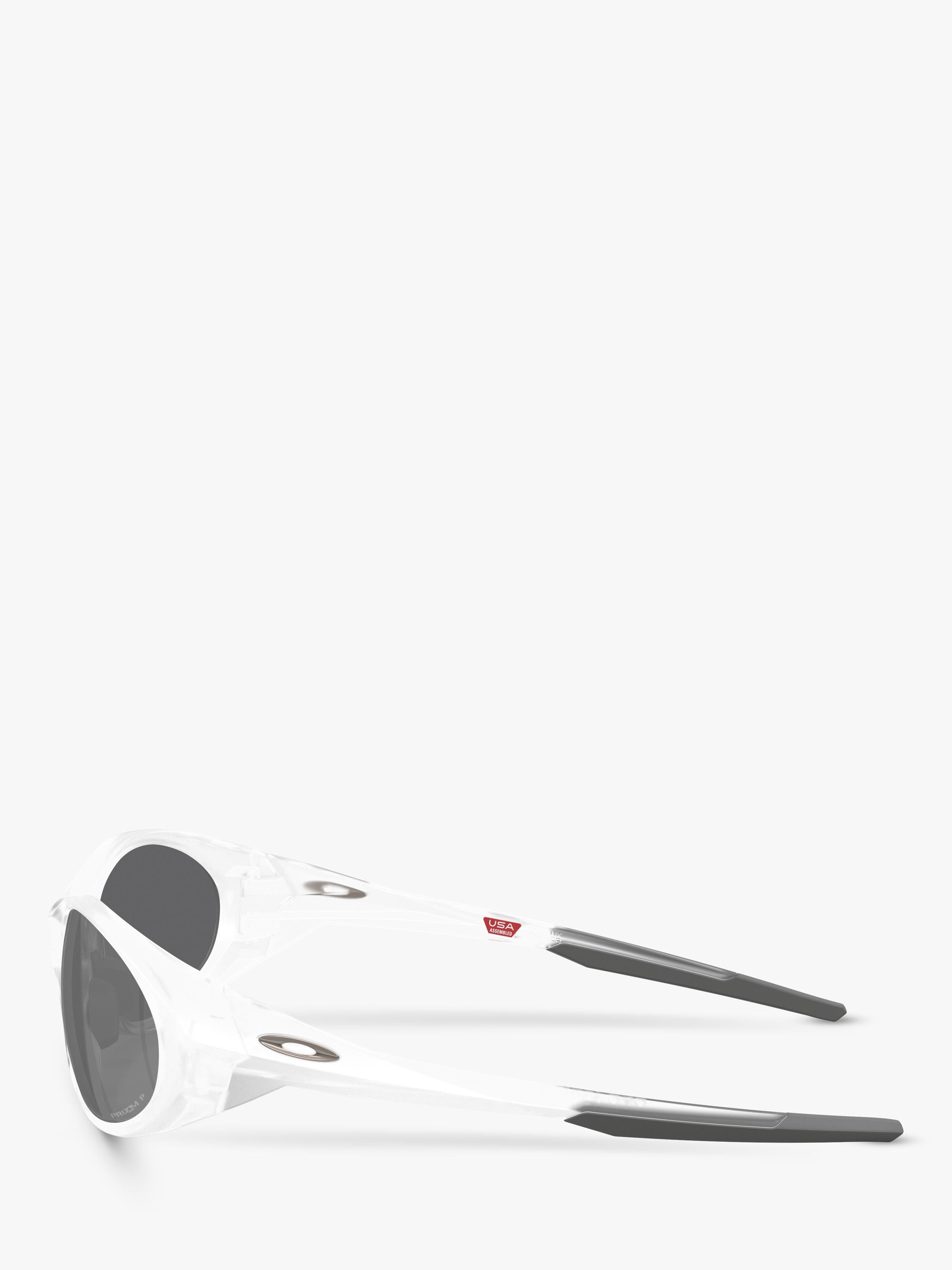 Oakley polarised oval sunglasses matte clear frame (British brand)