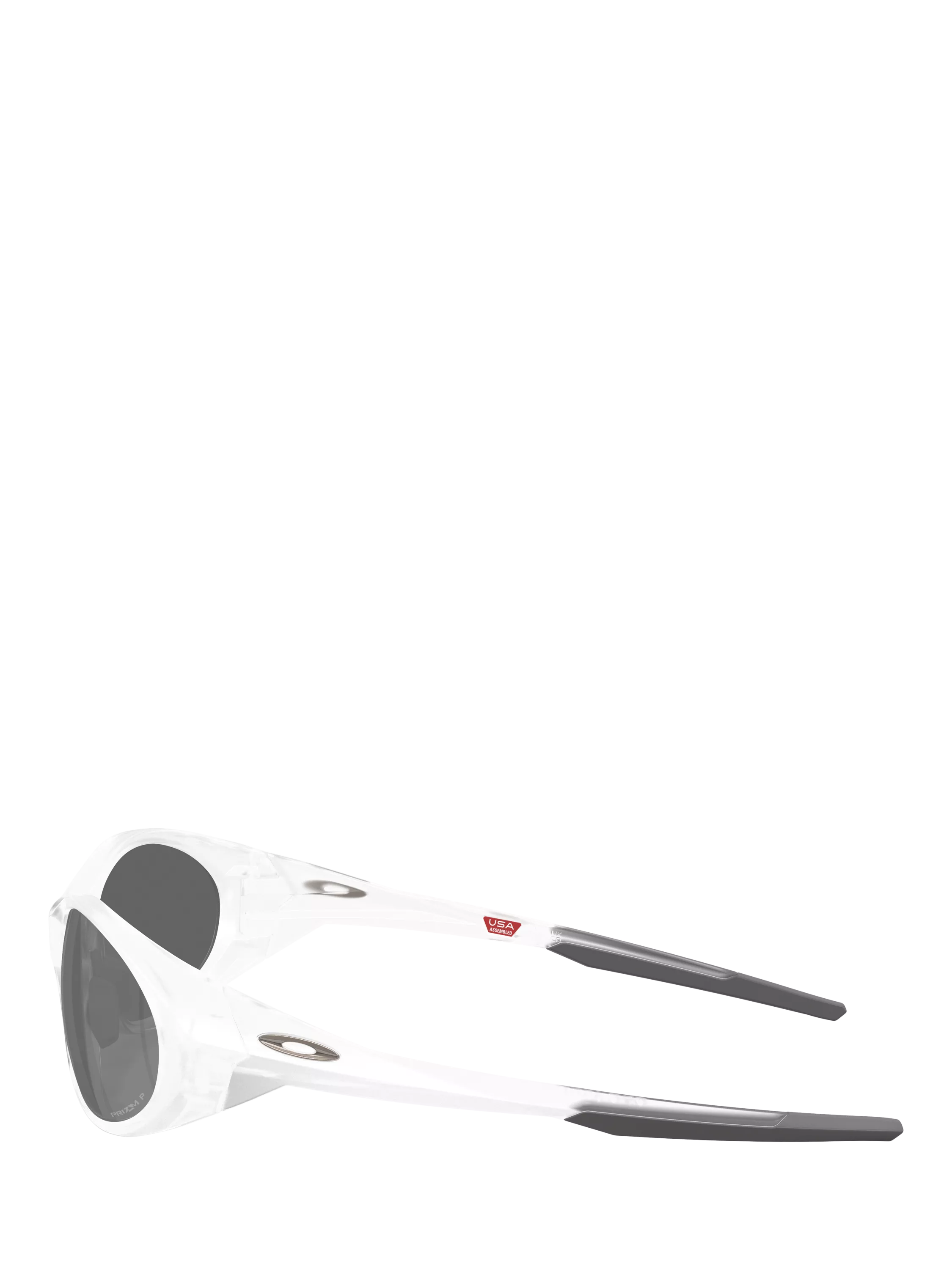 Oakley polarised oval sunglasses matte clear frame (British brand)