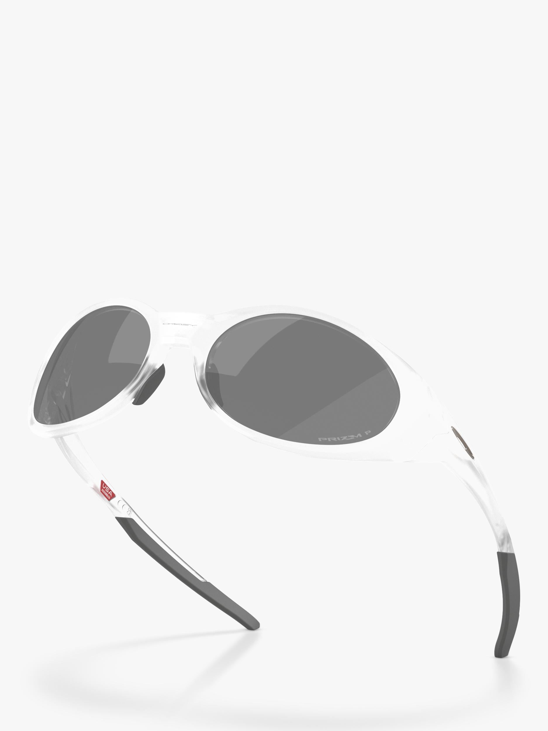 Oakley polarised oval sunglasses matte clear frame (British brand)