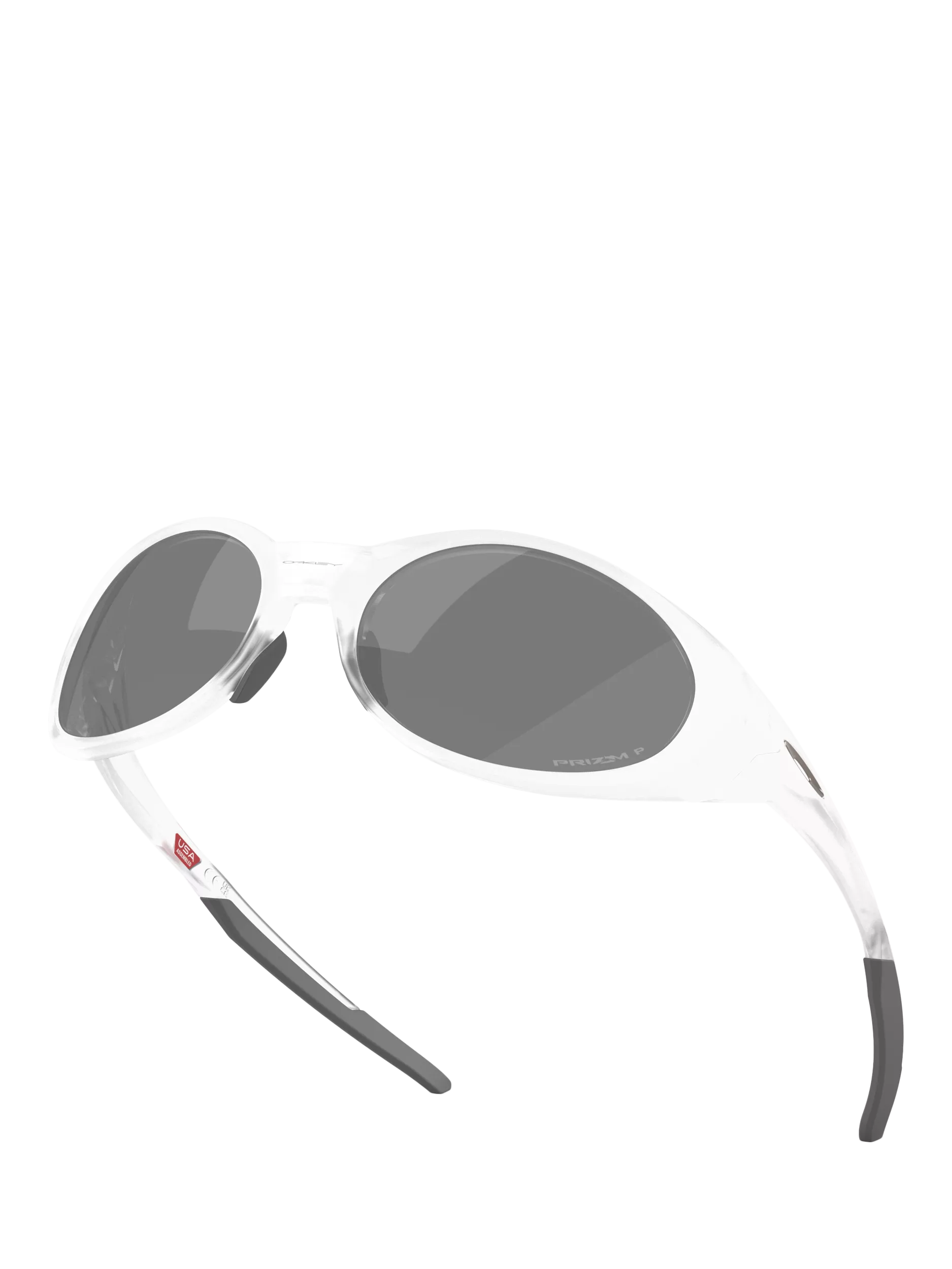 Oakley polarised oval sunglasses matte clear frame (British brand)